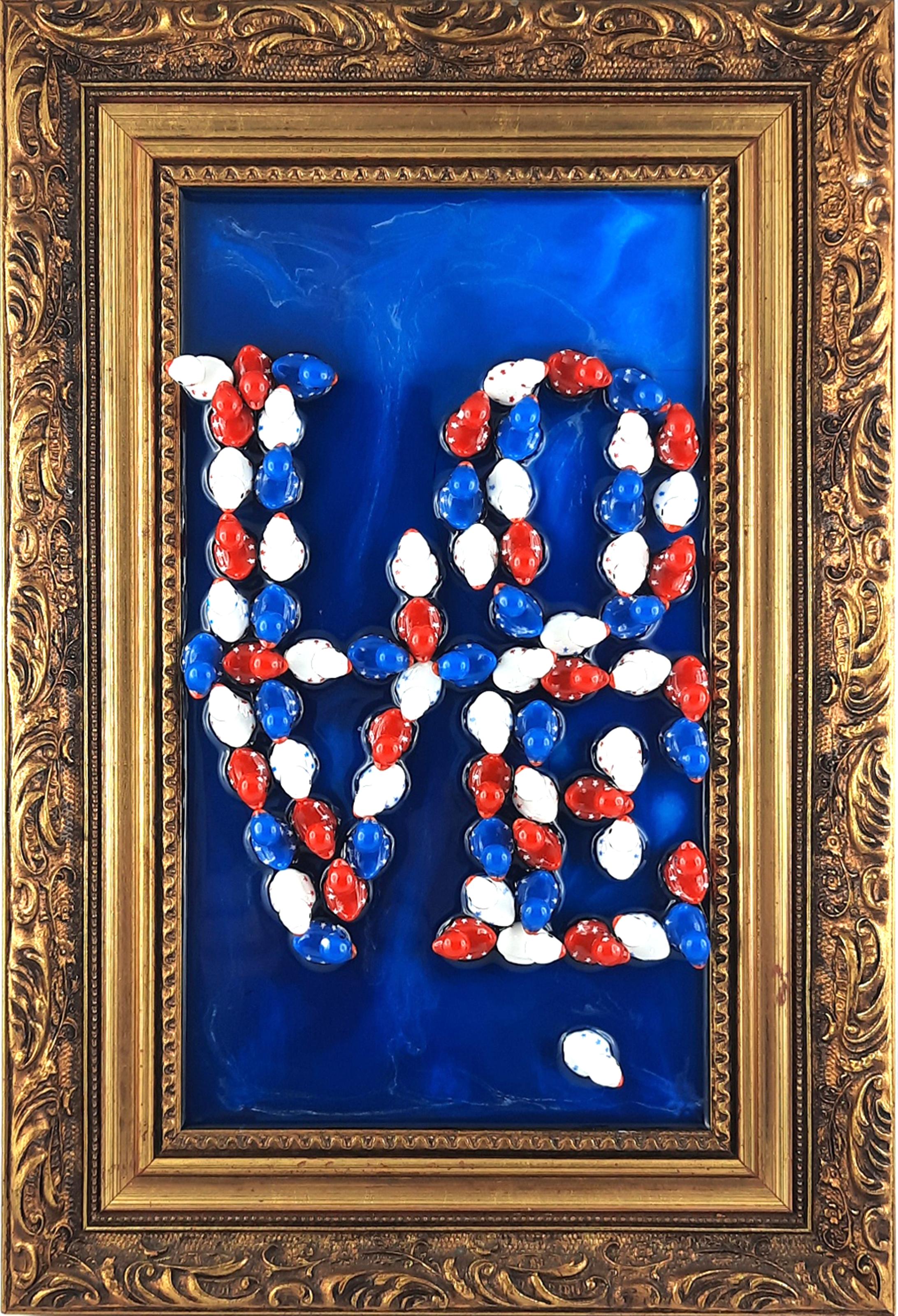 Love America by Guy-Philippe Bruhammer, French (1967 – )
Date: 2025
Mini Rubber Ducks in Resin
Size: 10 x 5 in. (25.4 x 12.7 cm)
Frame Size: 13 x 9 inches
