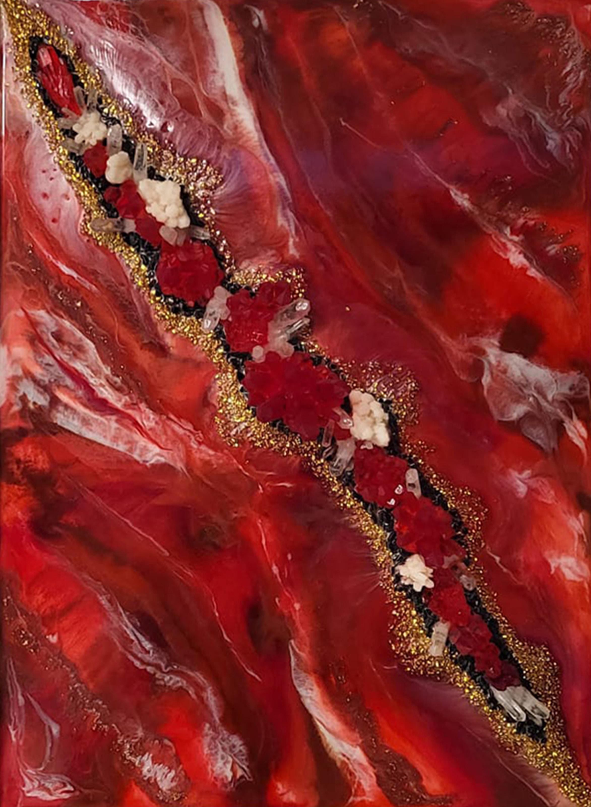 Thunder, Abstract Expressionist Mixed Media Sculpture by Guy-Philippe Bruhammer For Sale 1