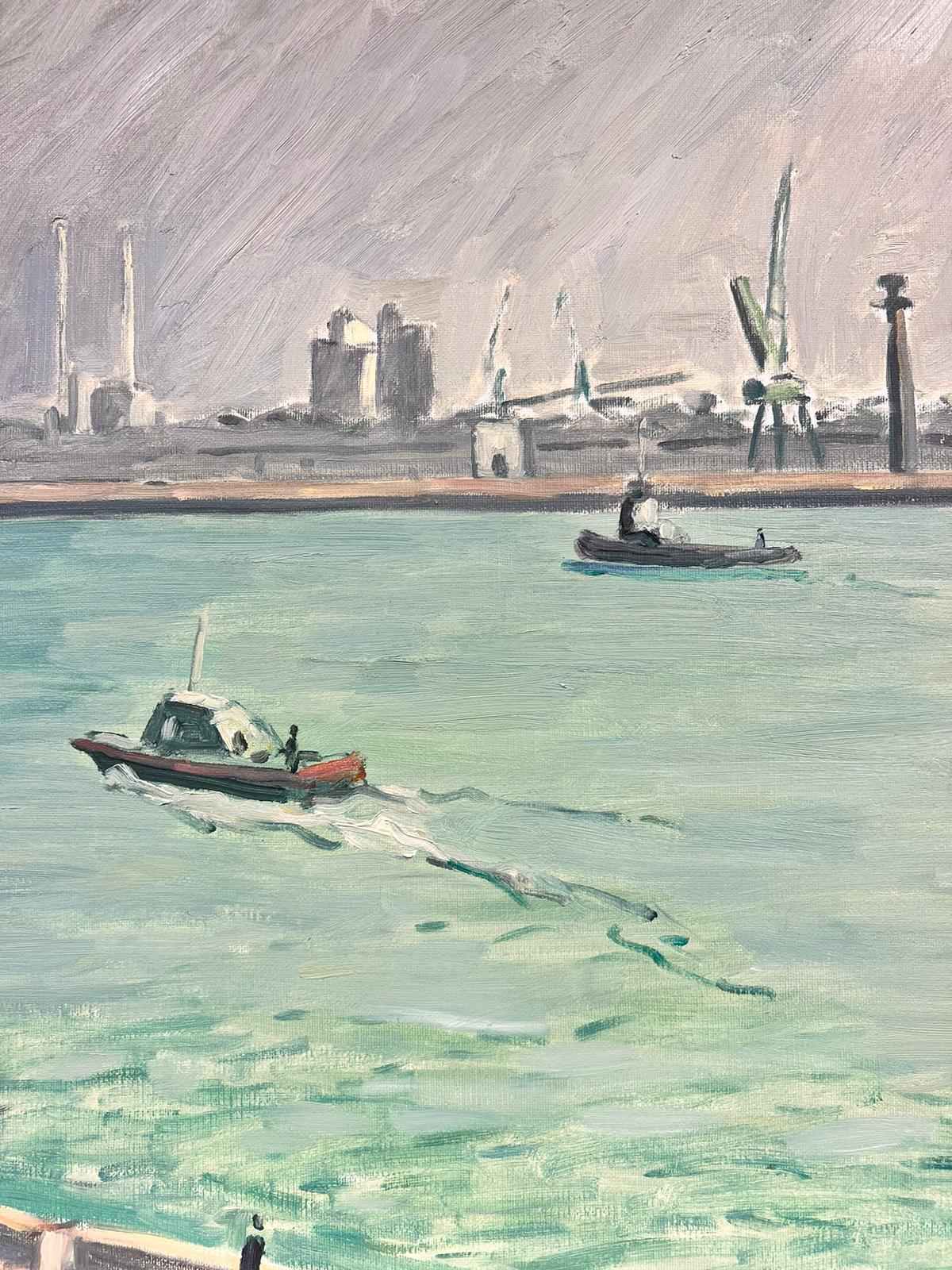 The Port
by Guy Pichon (French 1933-2007)
oil on canvas, unframed
signed 
canvas: 21 x 26 inches

provenance: private collection, France 
The painting is in very good and presentable condition.
