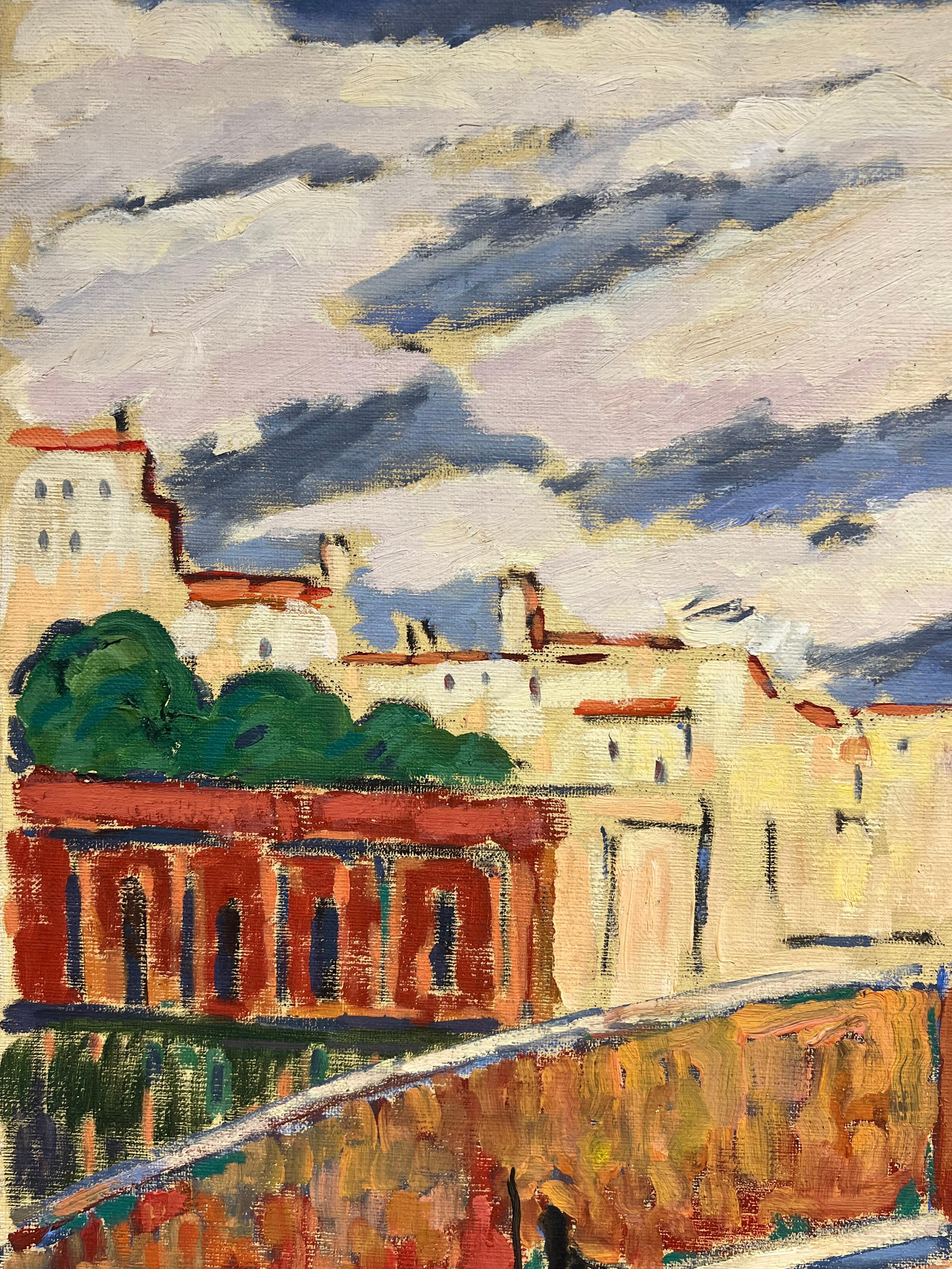 Pont de l'Eze in Pertuis in der Vaucluse in der Provence
von Guy Pichon (Französisch 1933-2007)
Öl auf Leinwand, ungerahmt
unterzeichnet 
Leinwand: 24 x 29 Zoll

Provenienz: Privatsammlung, Frankreich 
Das Gemälde ist in einem sehr guten und