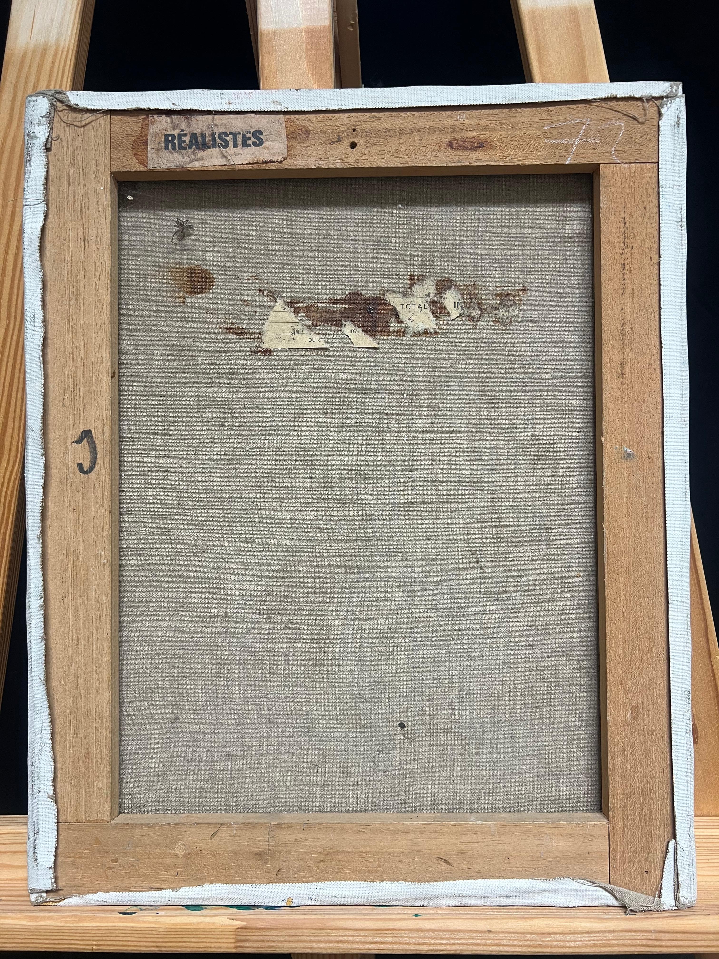 Lebendige mediterrane Villa unter Bäumen Kühnes impressionistisches Ölgemälde im Angebot 3