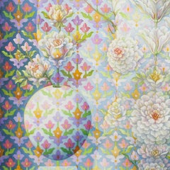 "Flora #12" - Pintura Surrealista Geométrica - Desnudo - Arcimboldo