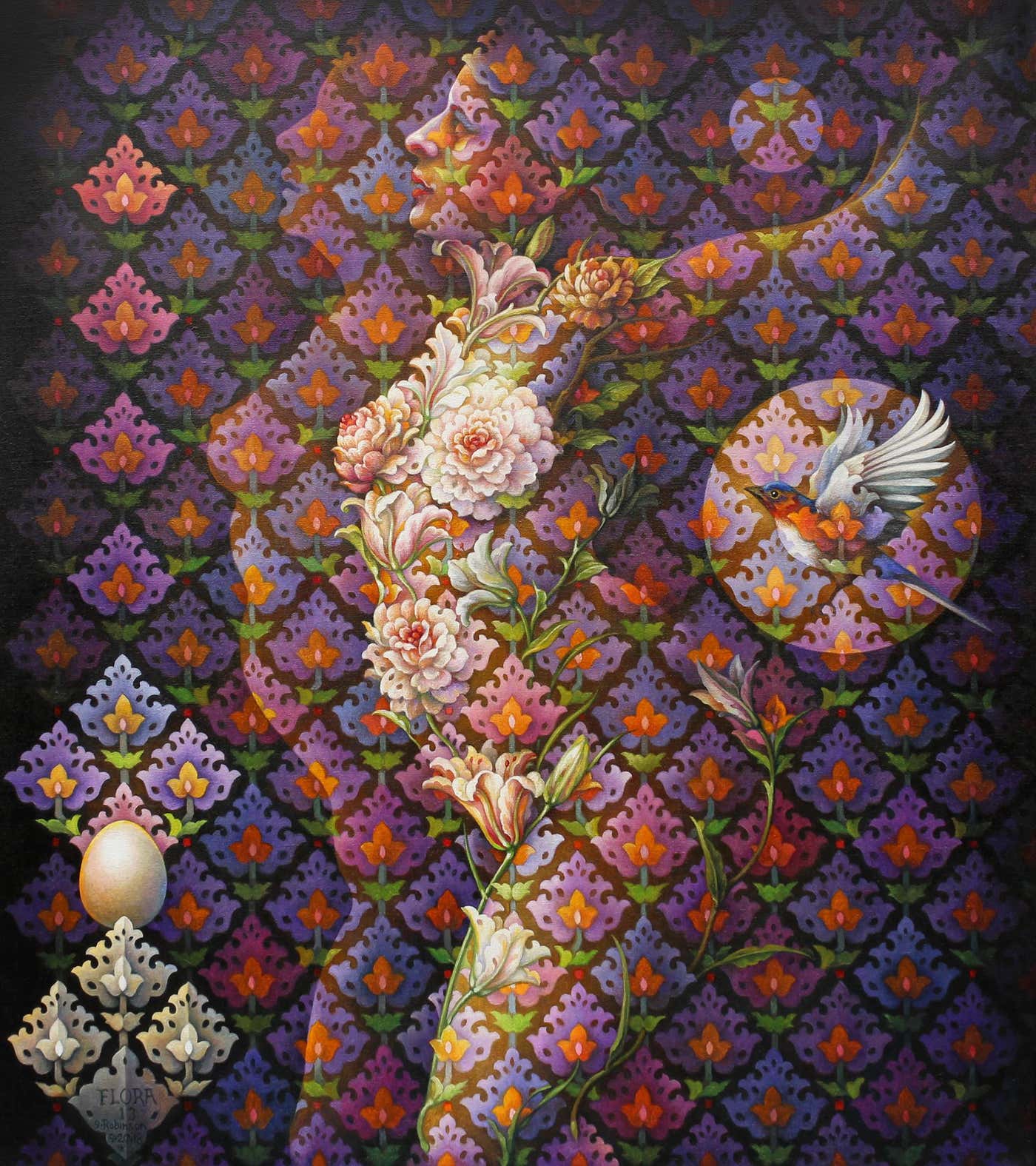 Guy Robinson Flora 13 Geometric Surrealist Painting Nude guy-robinson-flora-13-geometric-surrealist-painting-nude