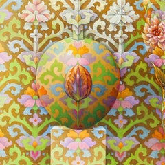 "Flora #8" - Geometric Surrealist Painting - Nude - Arcimboldo