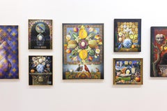 "Mandala" - Surrealist Painting - Still Life - fruit - birds - Arcimboldo
