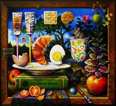"My Breakfast" - Surrealist Painting - Still Life - patterns - Arcimboldo