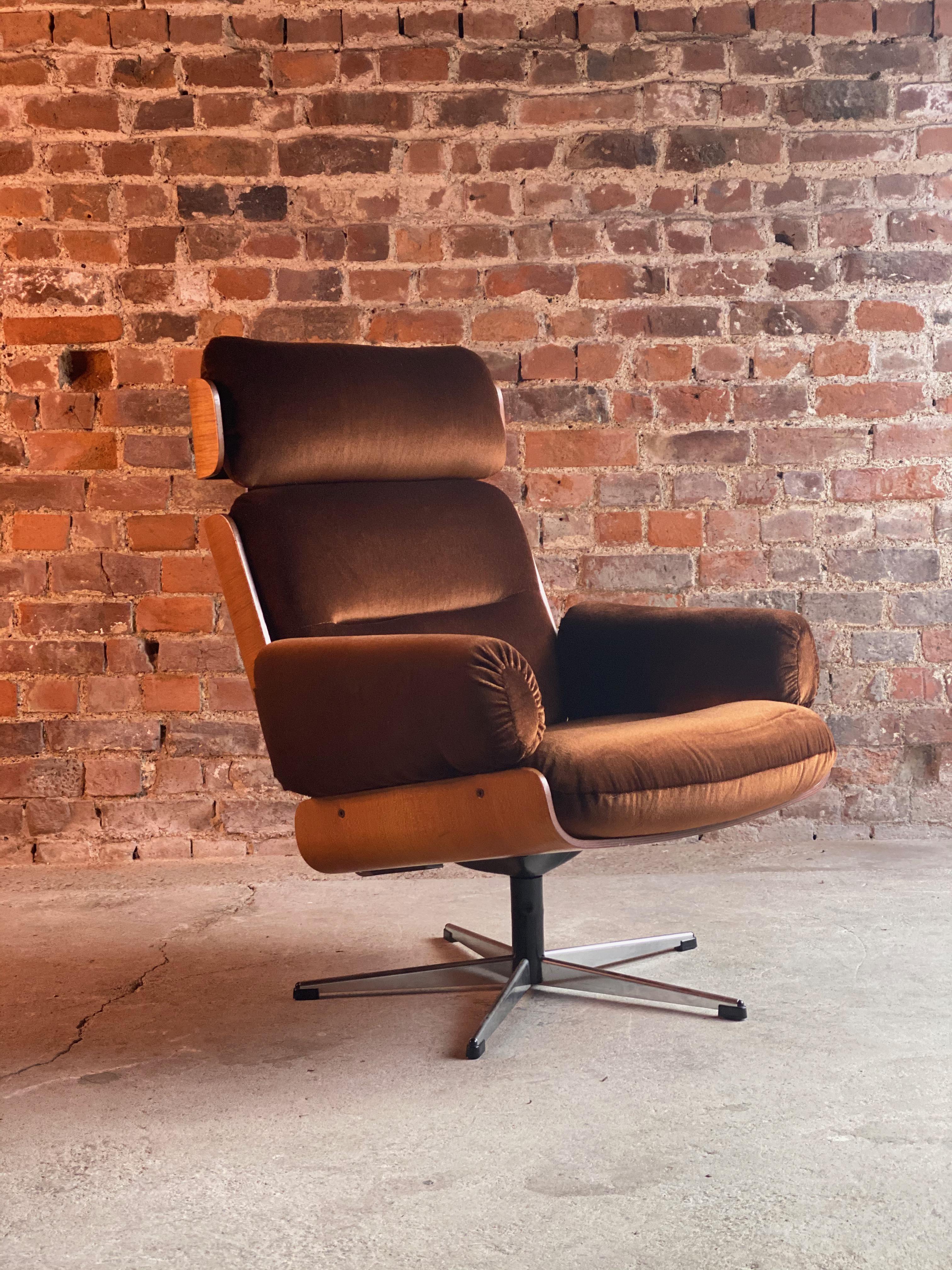 British Guy Rogers Lounge Chair Eames Plycraft Style Mad Men Era Midcentury, 1960s