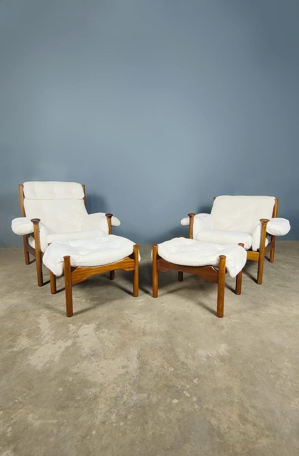 Mid-Century Modern Guy Rogers Santa Fe ‘Her’ Armchair With Footstool Mid Century Vintage Retro MCM