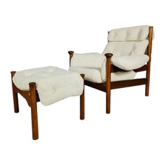 Guy Rogers Santa Fe ‘His’ Armchair With Footstool Mid Century Vintage Retro MCM