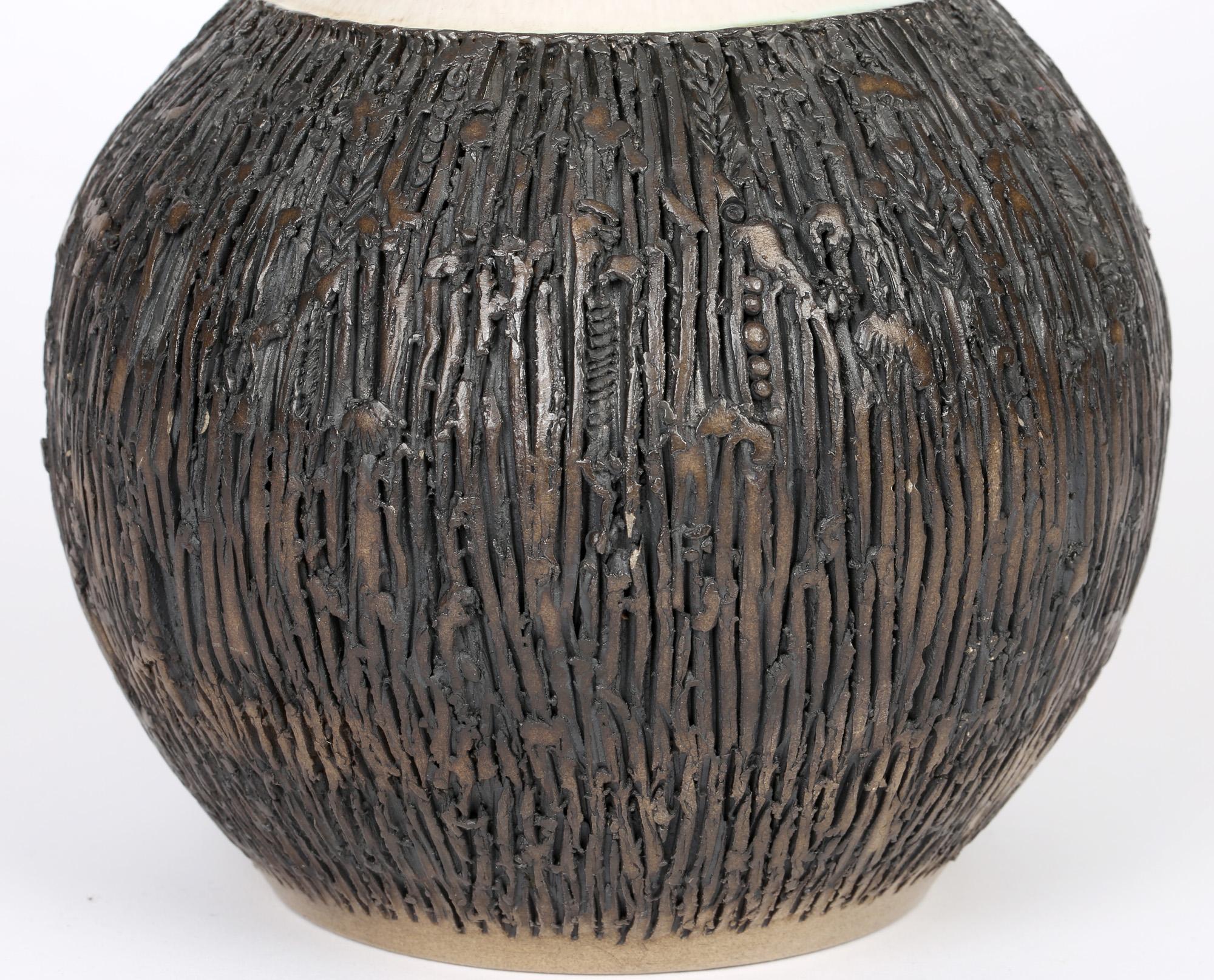 Guy Sydenham Große englische Poole Studio Pottery Atlantis-Vase (Moderne der Mitte des Jahrhunderts) im Angebot