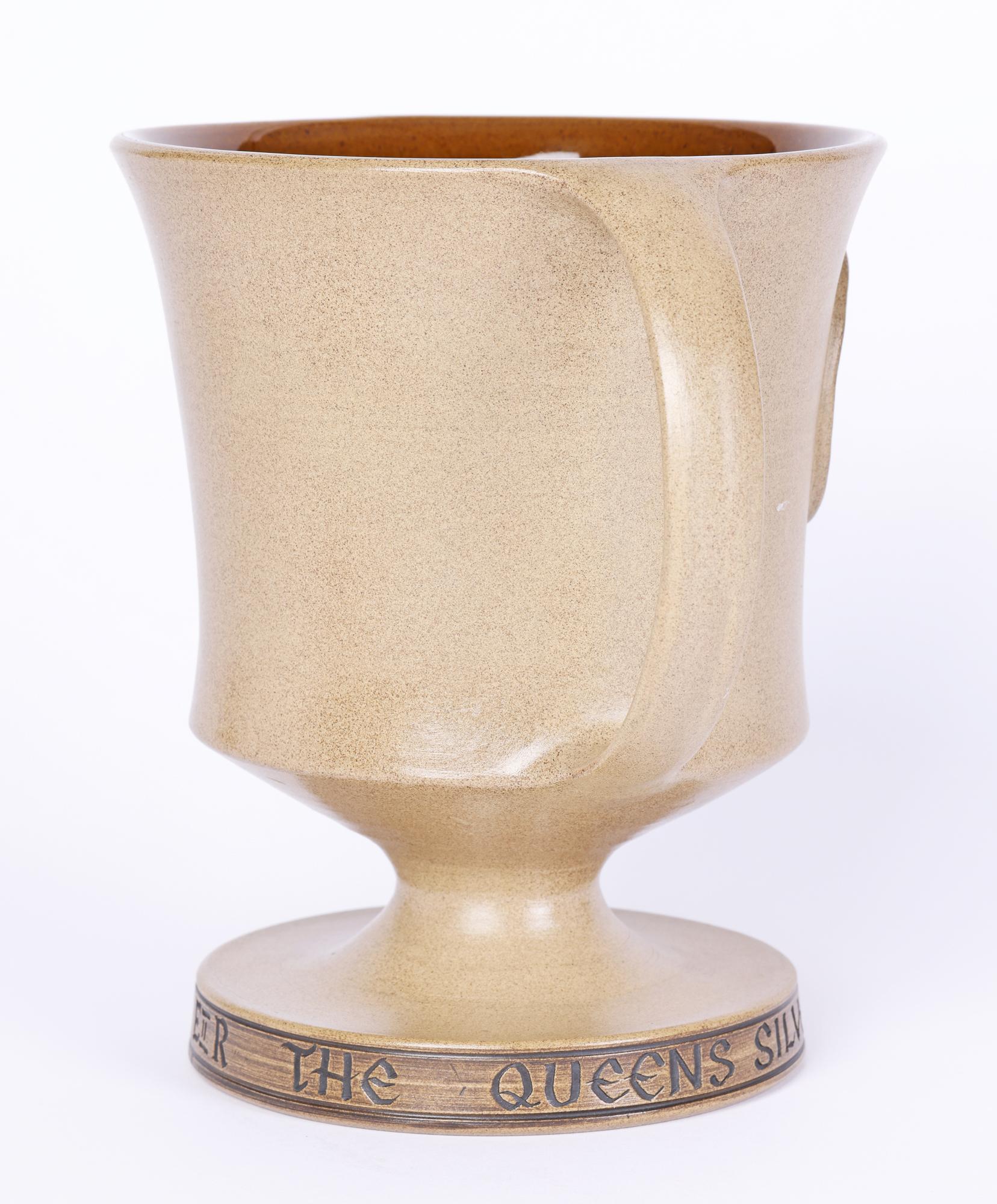 Guy Sydenham Poole Pottery Ltd Edn QEII Silver Jubilee Loving Mug For Sale 1