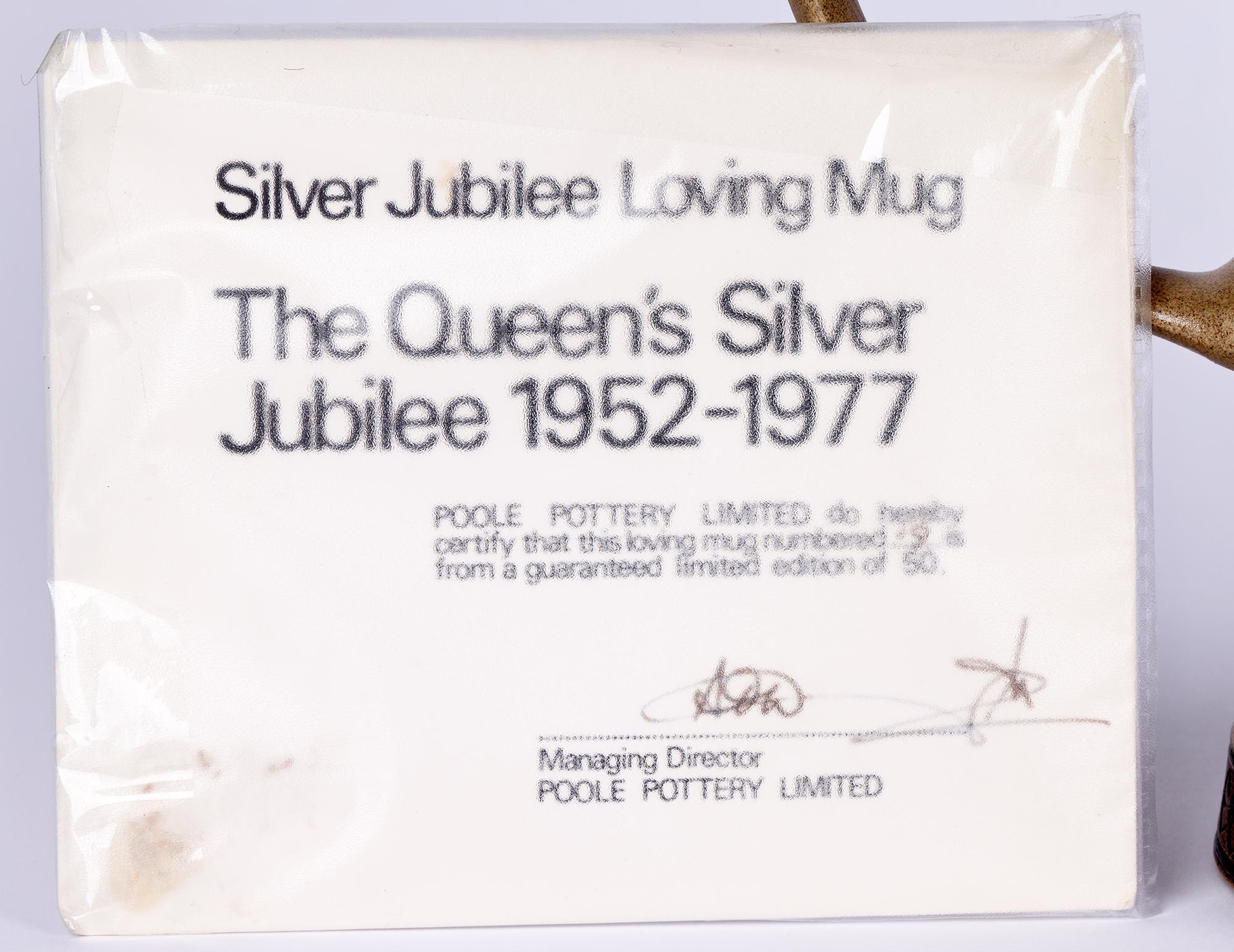 Guy Sydenham Poole Pottery Ltd Edn QEII Silver Jubilee Loving Mug For Sale 2