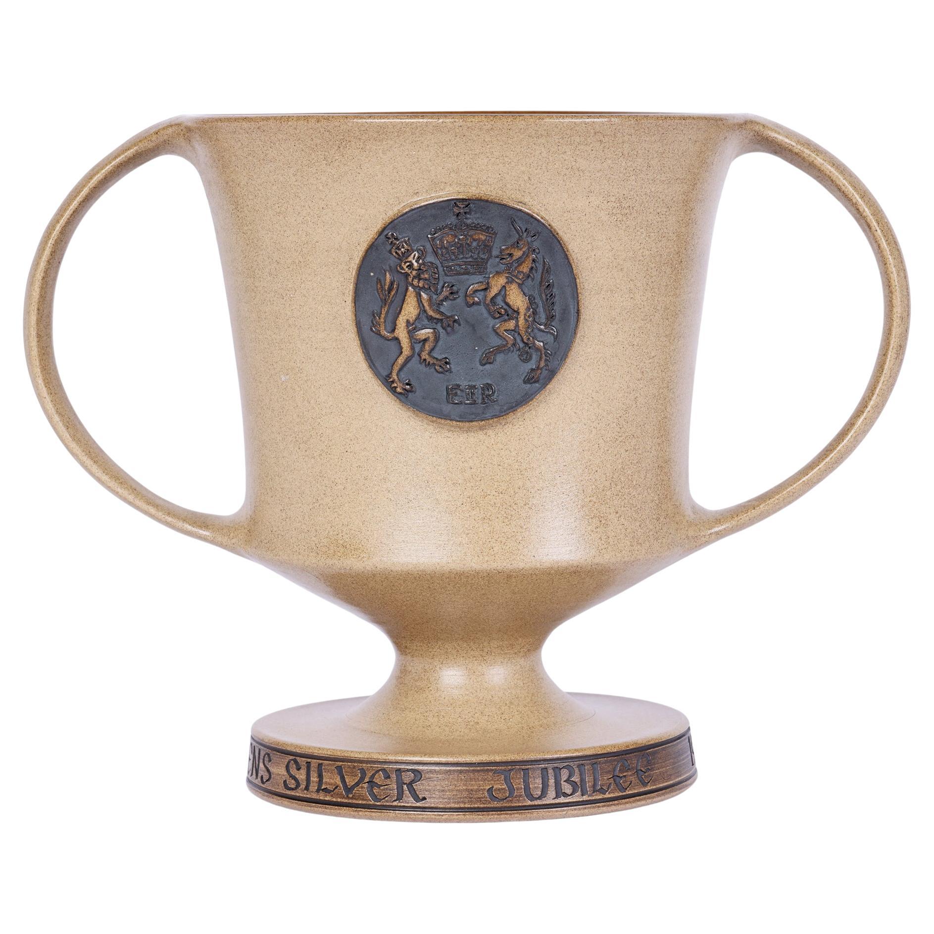 Guy Sydenham Poole Pottery Ltd Edn QEII Silver Jubilee Loving Mug