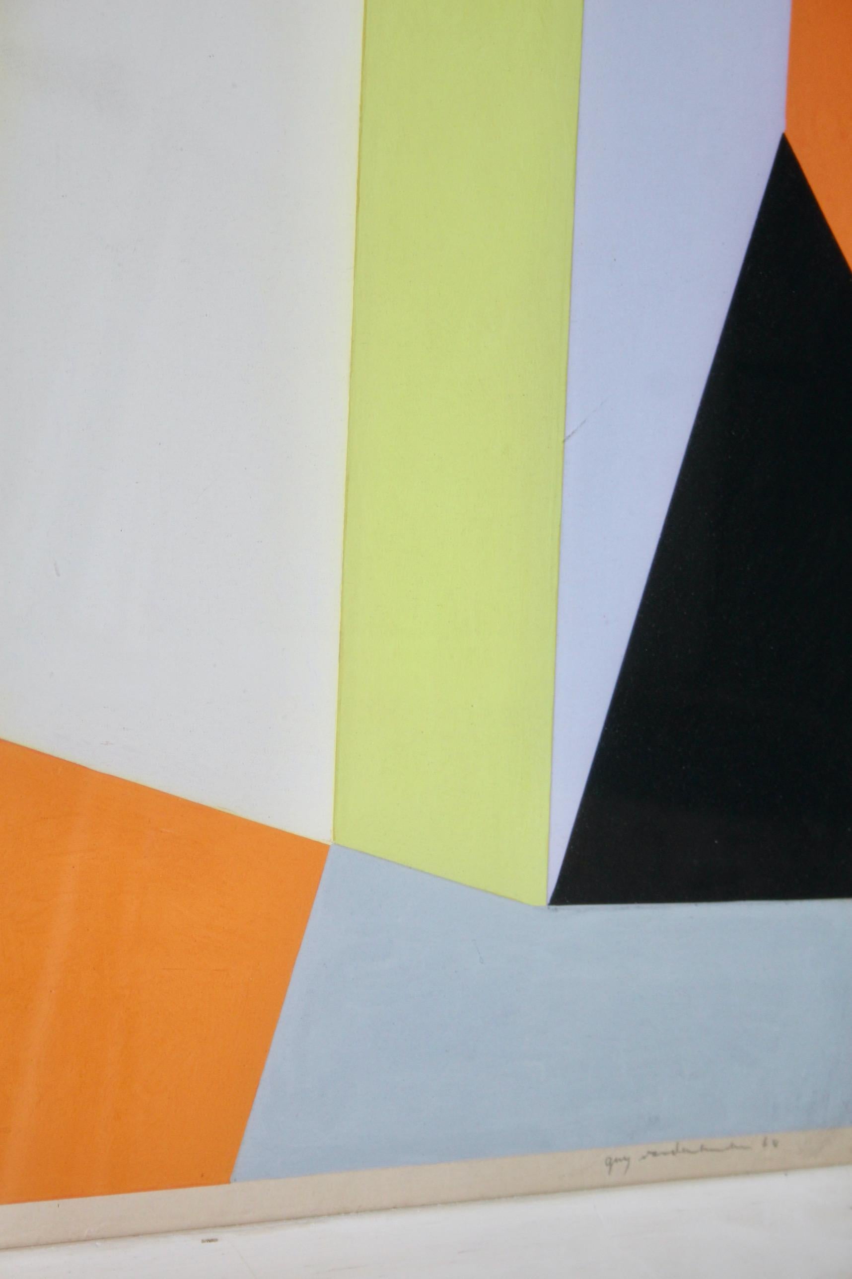 Guy Vandenbranden Gouache auf Papier signiert und datiert 68 (Mitte des 20. Jahrhunderts) im Angebot
