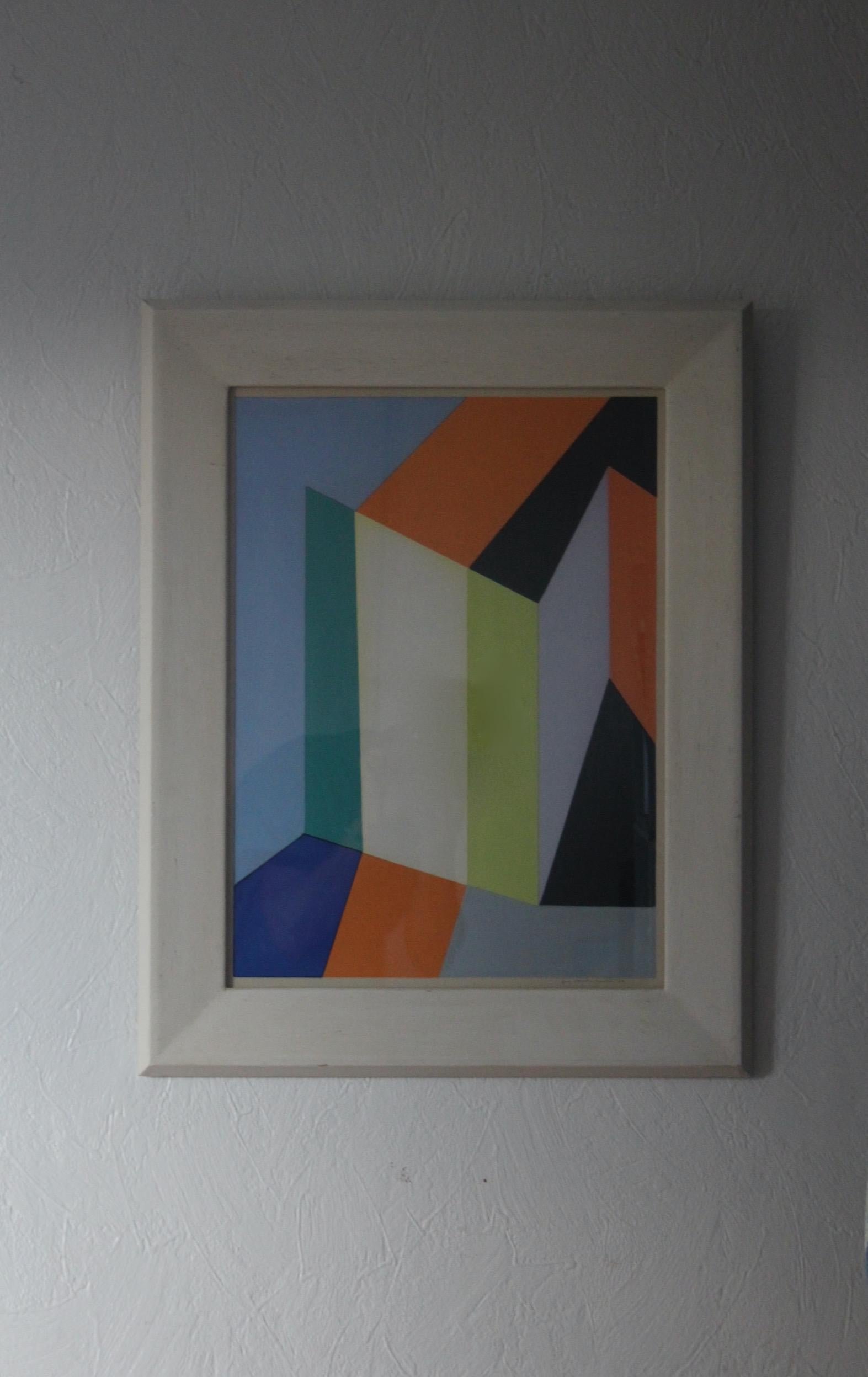 Guy Vandenbranden Gouache auf Papier signiert und datiert 68 im Angebot 1