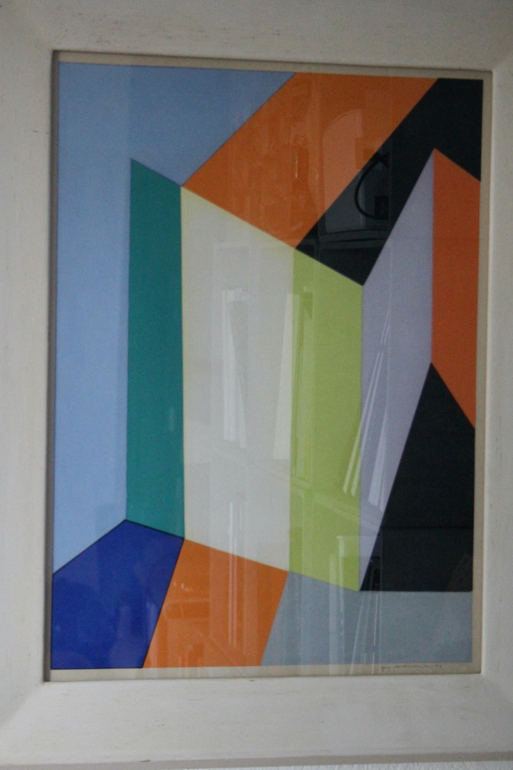 Guy Vandenbranden Gouache auf Papier signiert und datiert 68 im Angebot 3