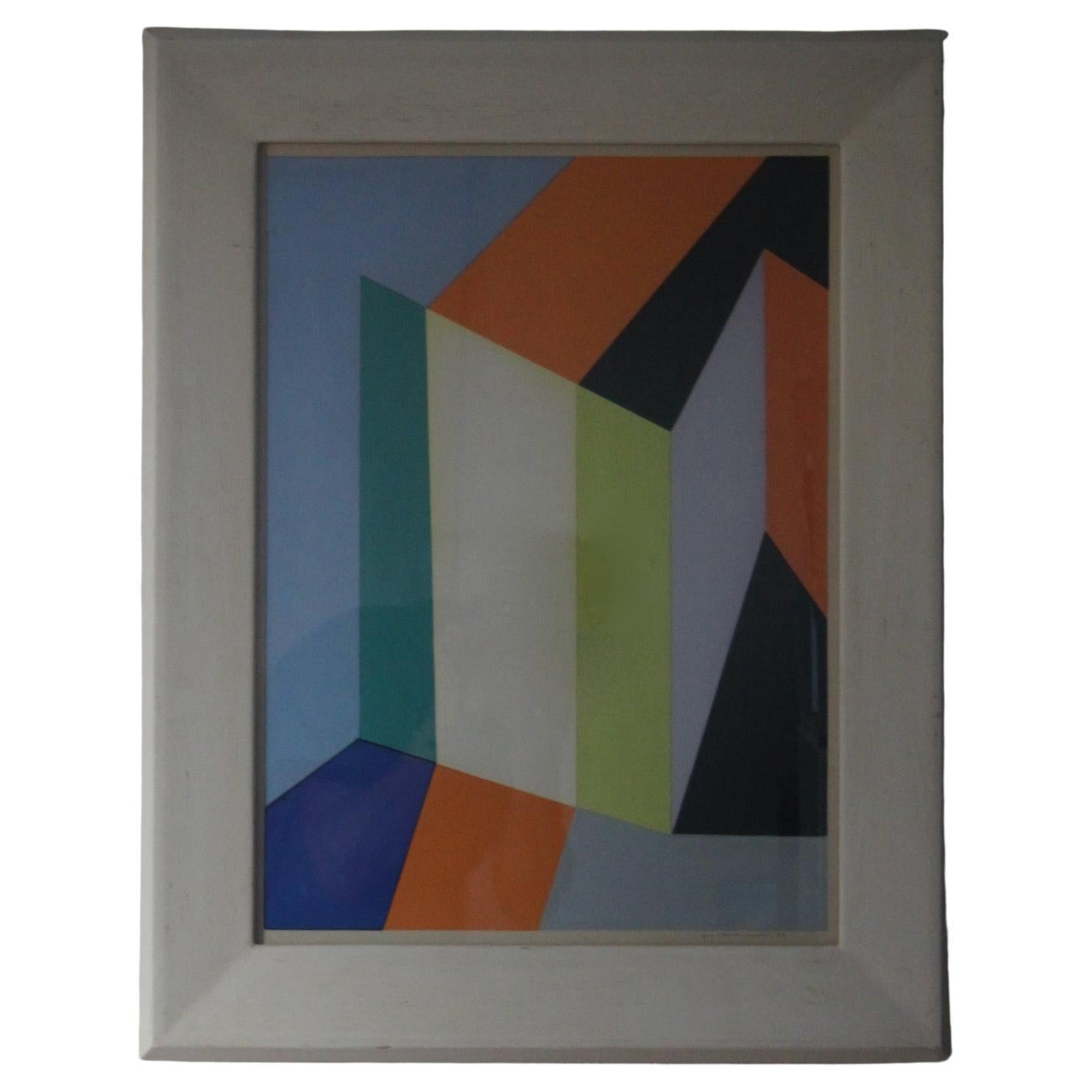 Guy Vandenbranden gouache on paper signed and dated 68