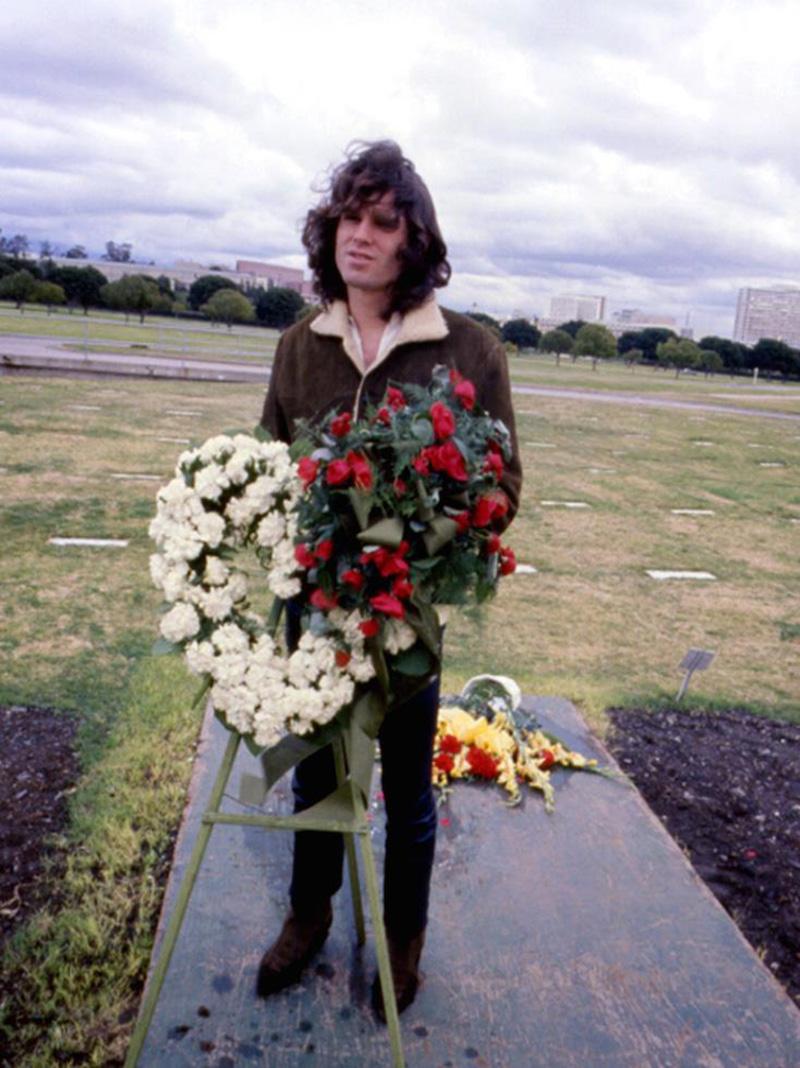 Guy Webster Color Photograph - Jim Morrison, Cemetery