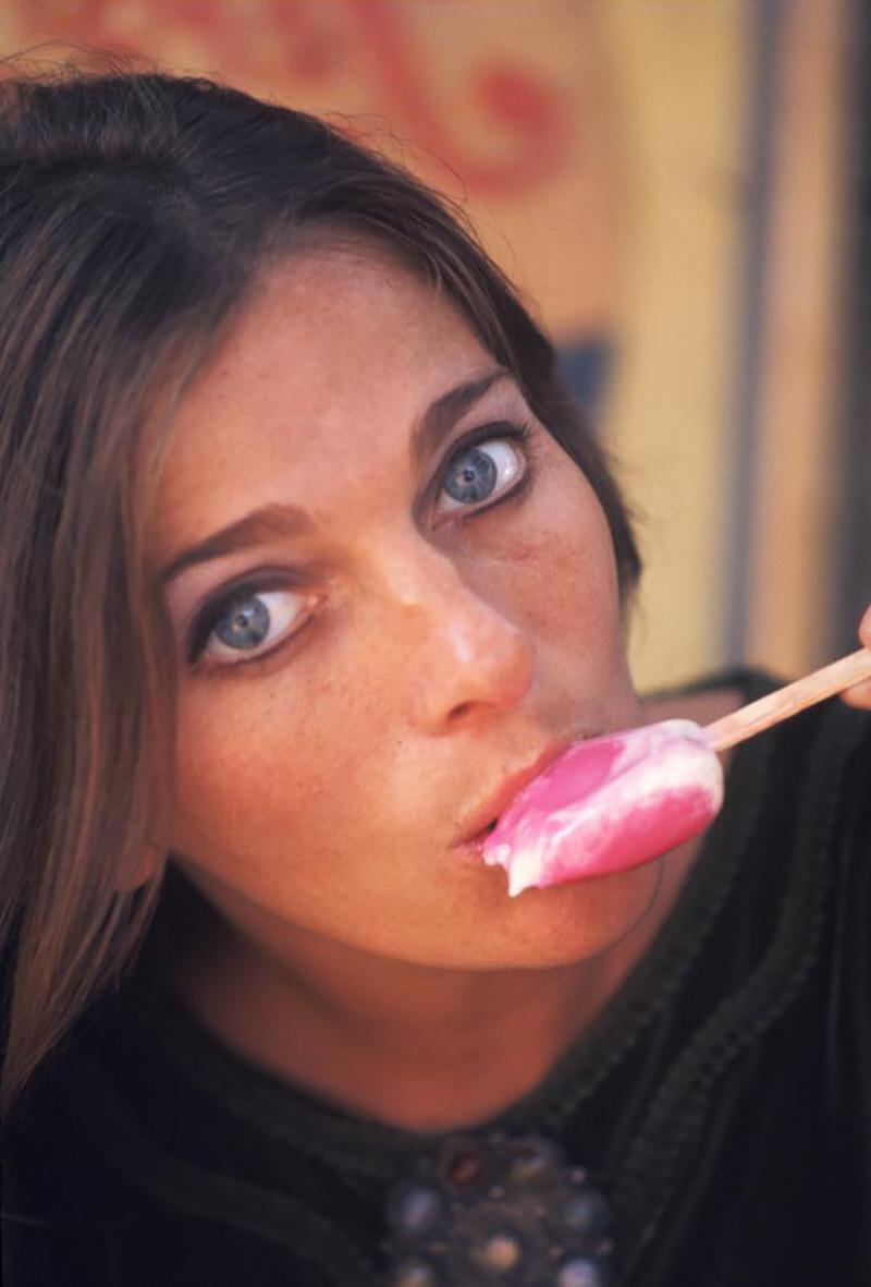 Guy Webster Color Photograph - Judy Collins, Popsicle