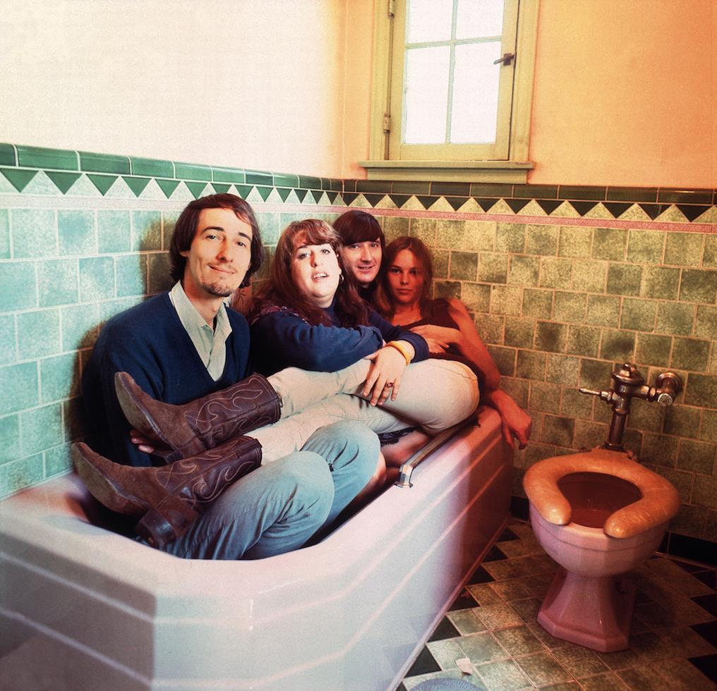 Guy Webster Color Photograph - Mamas and Papas, Bathtub