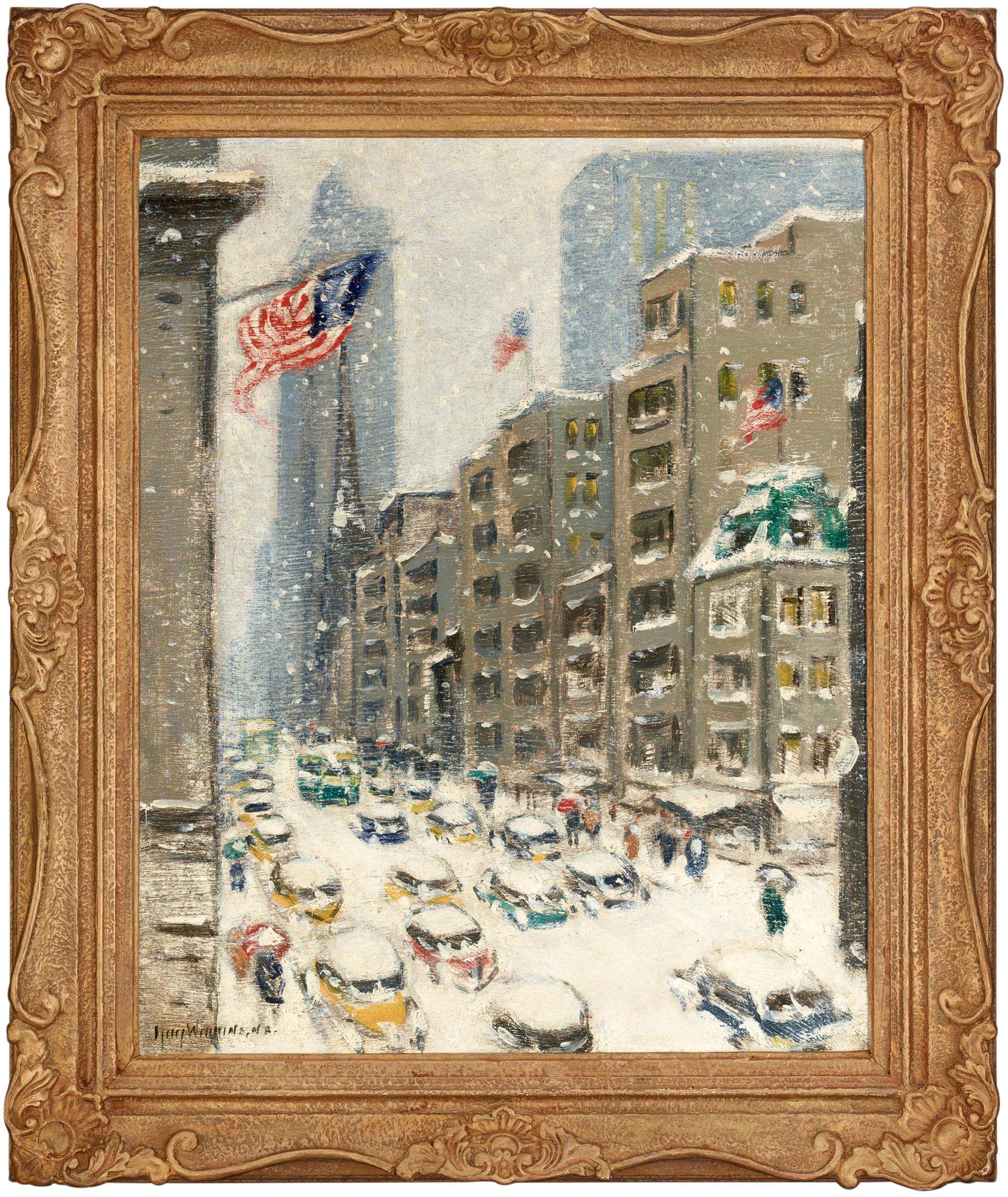 5th Avenue at 53rd Street - Painting by Guy Wiggins