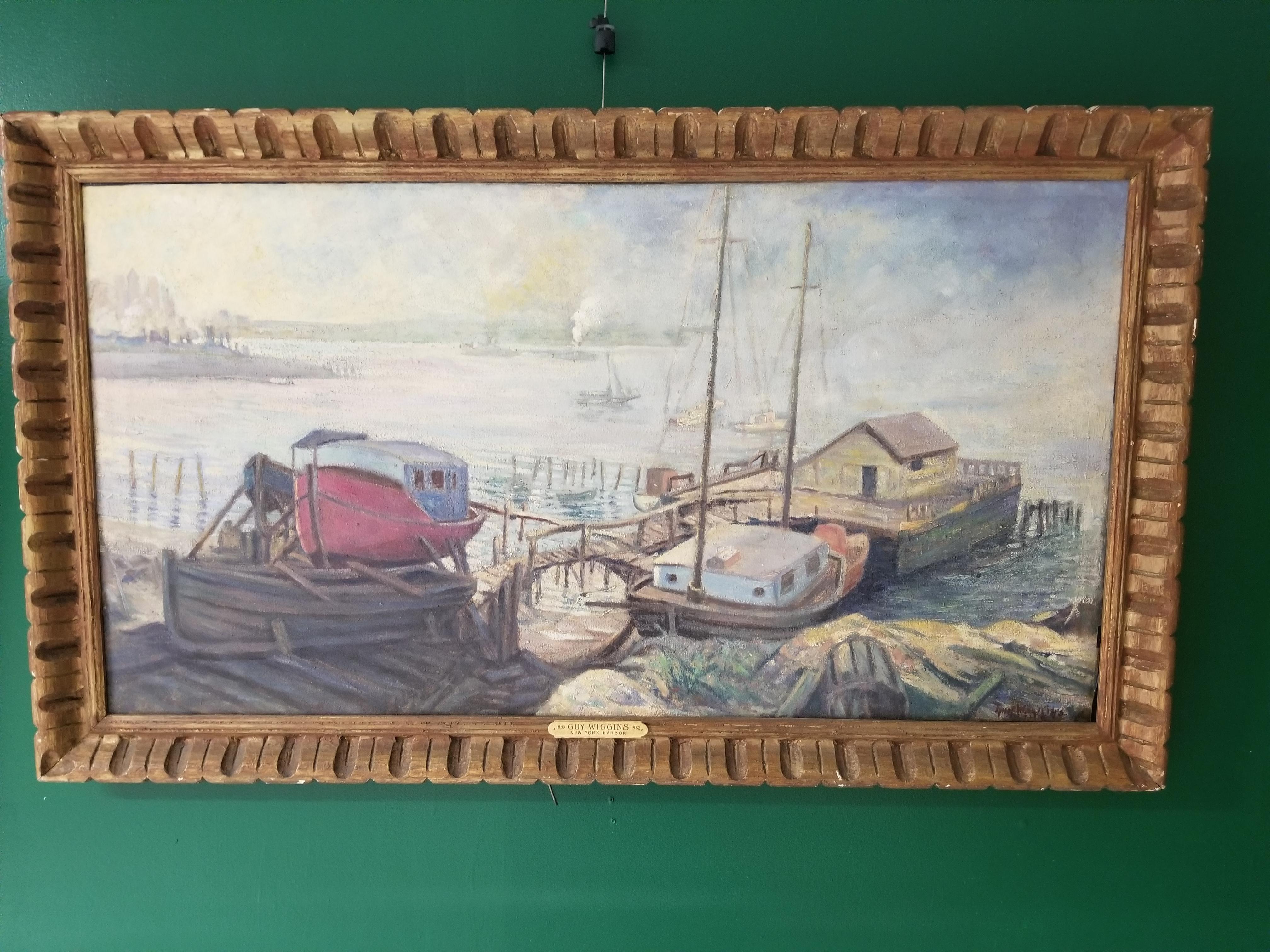 Porto di New York - Painting di Guy Wiggins