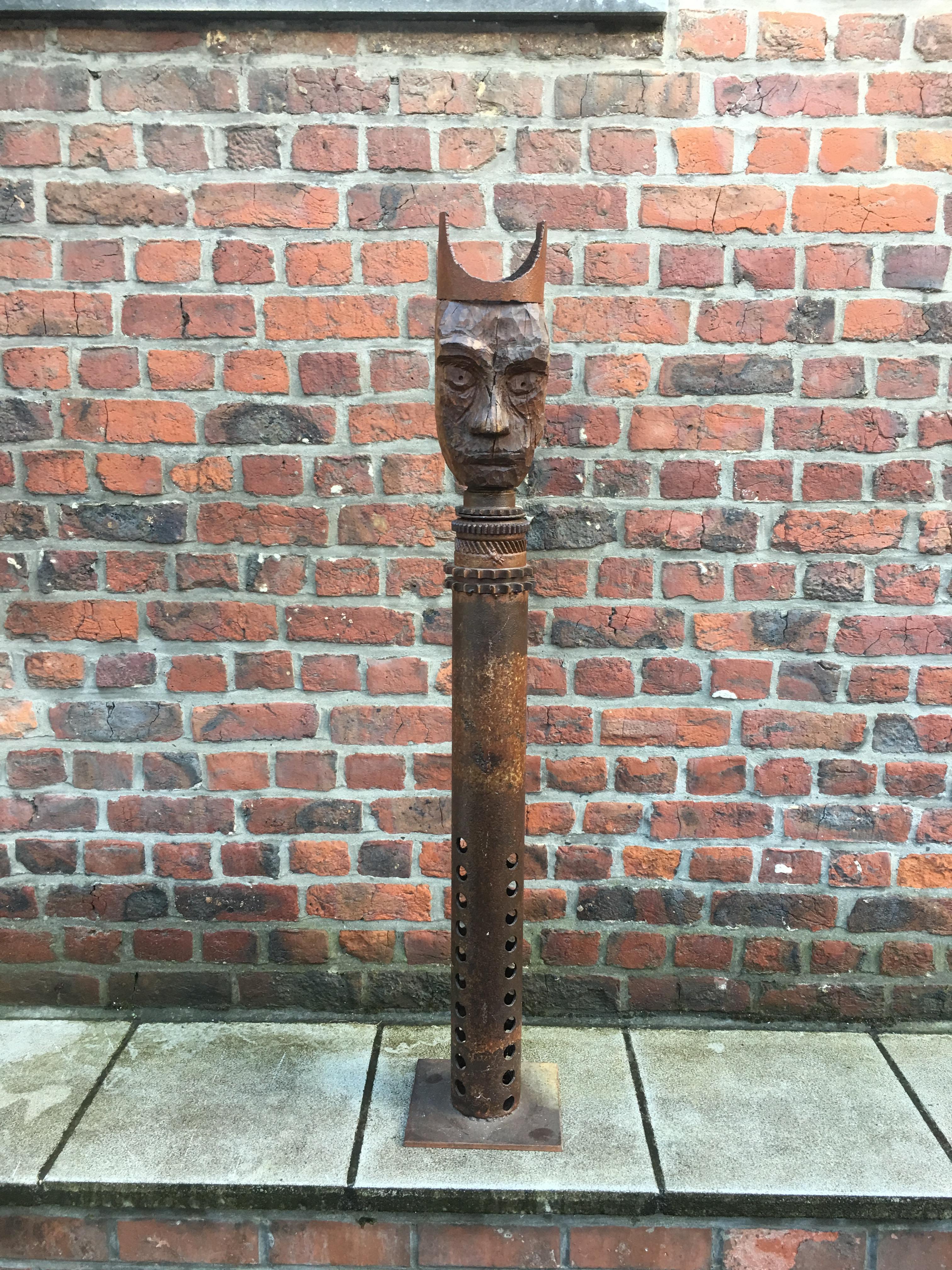 Modern Guylaine Guy '1929', Metal Assembly and Wood, circa 1980 For Sale