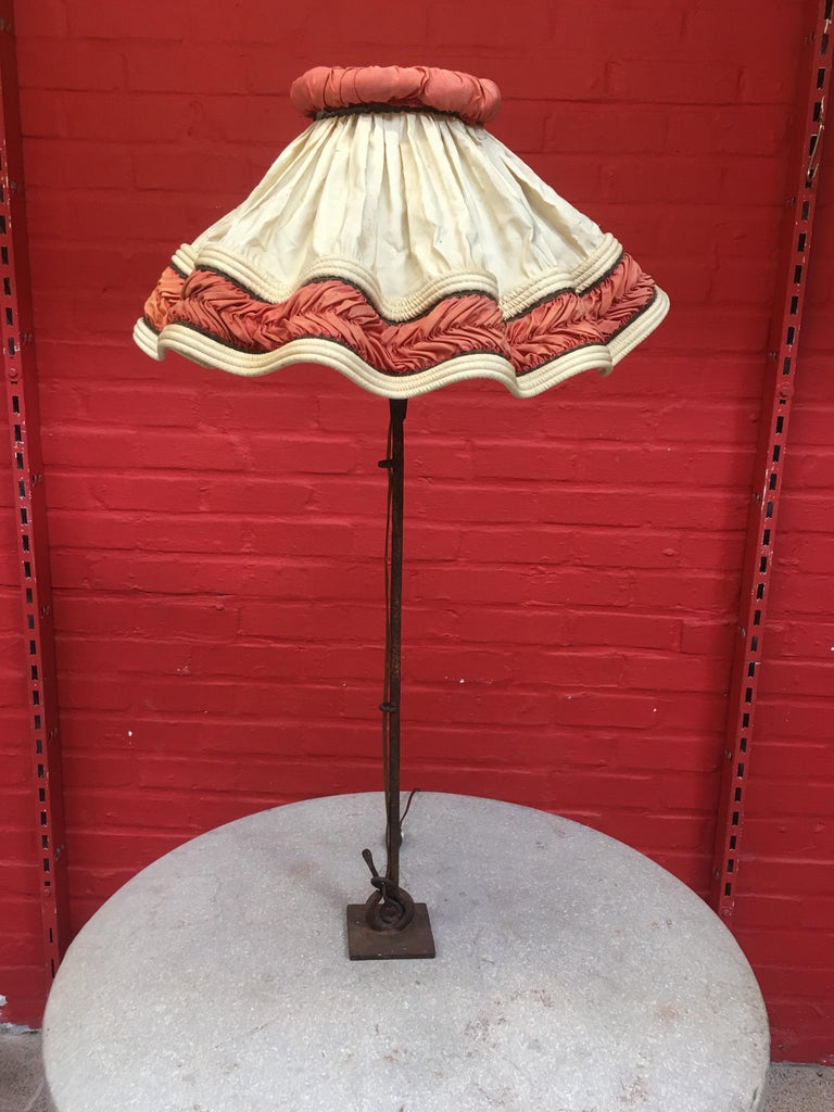 Guylaine Guy '1929' Wrought Iron Sculpture Lamp, circa 1970 For Sale 1