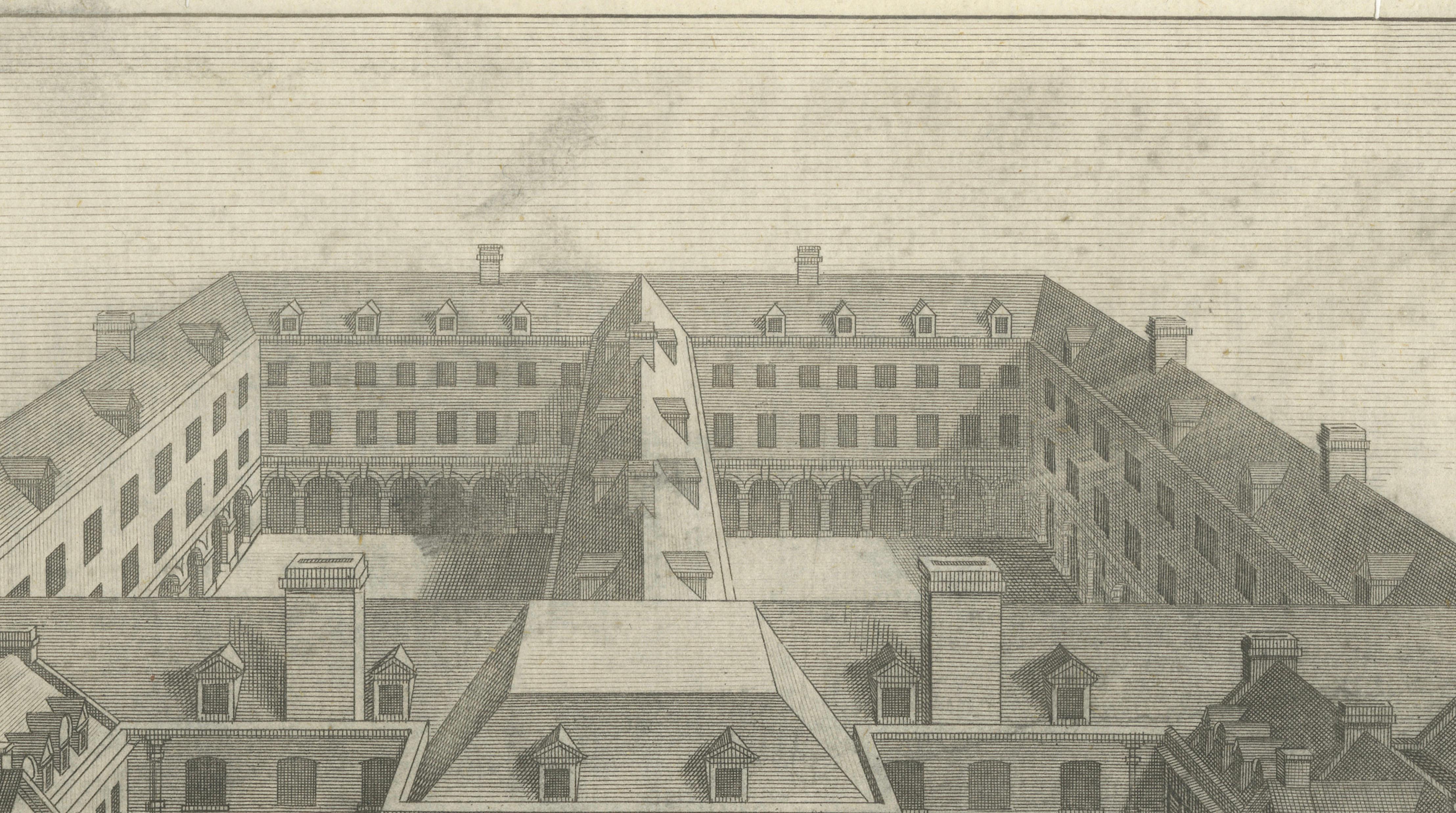 Guy’s Hospital London, Bird’s-Eye View, W.H. Toms, c.1739