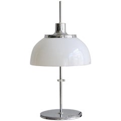 Vintage Guzzini Chrome-Plated Mushroom Lamp