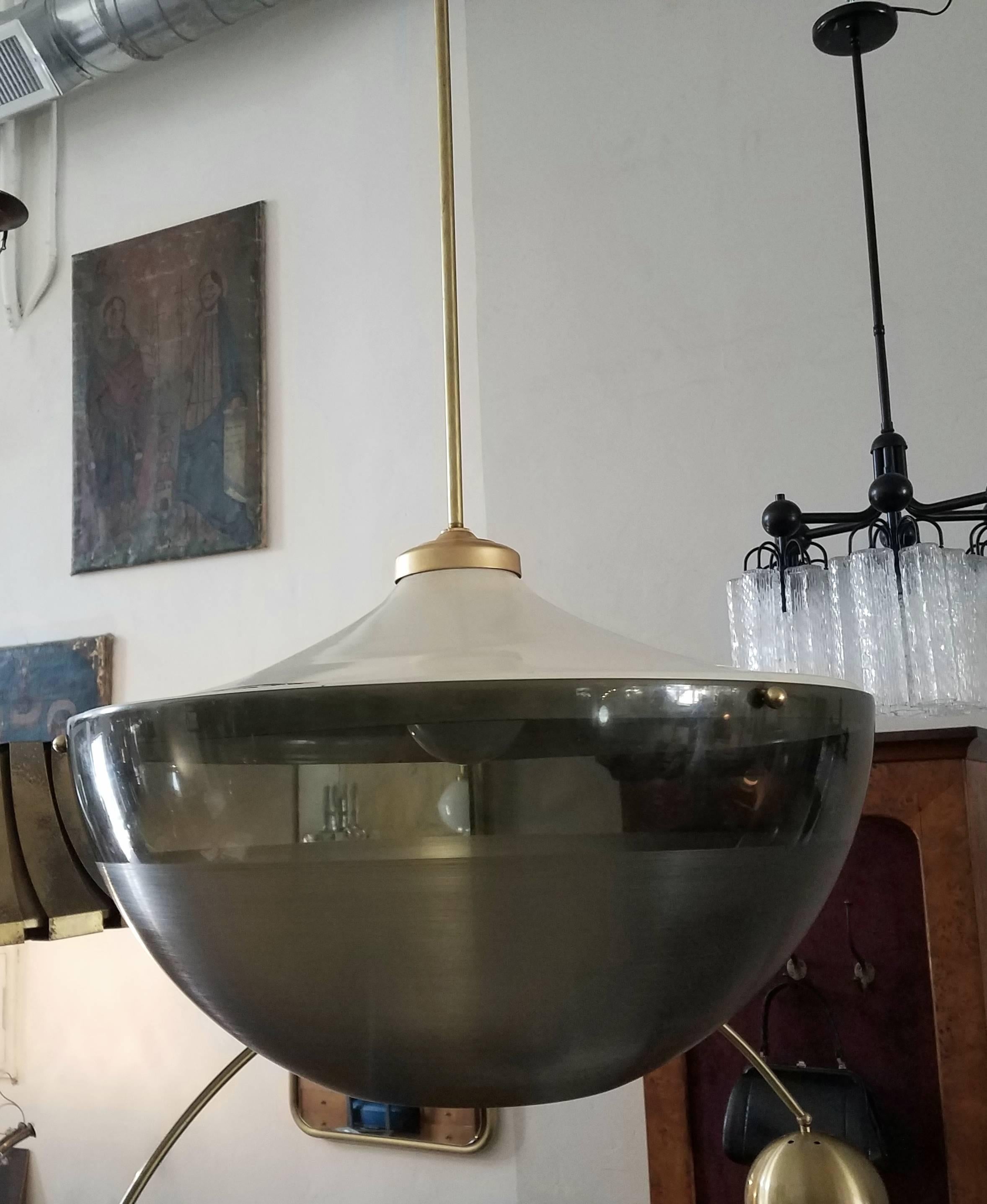 Guzzini Pair of Large Pendant for Meblo  In Good Condition For Sale In Los Angeles, CA