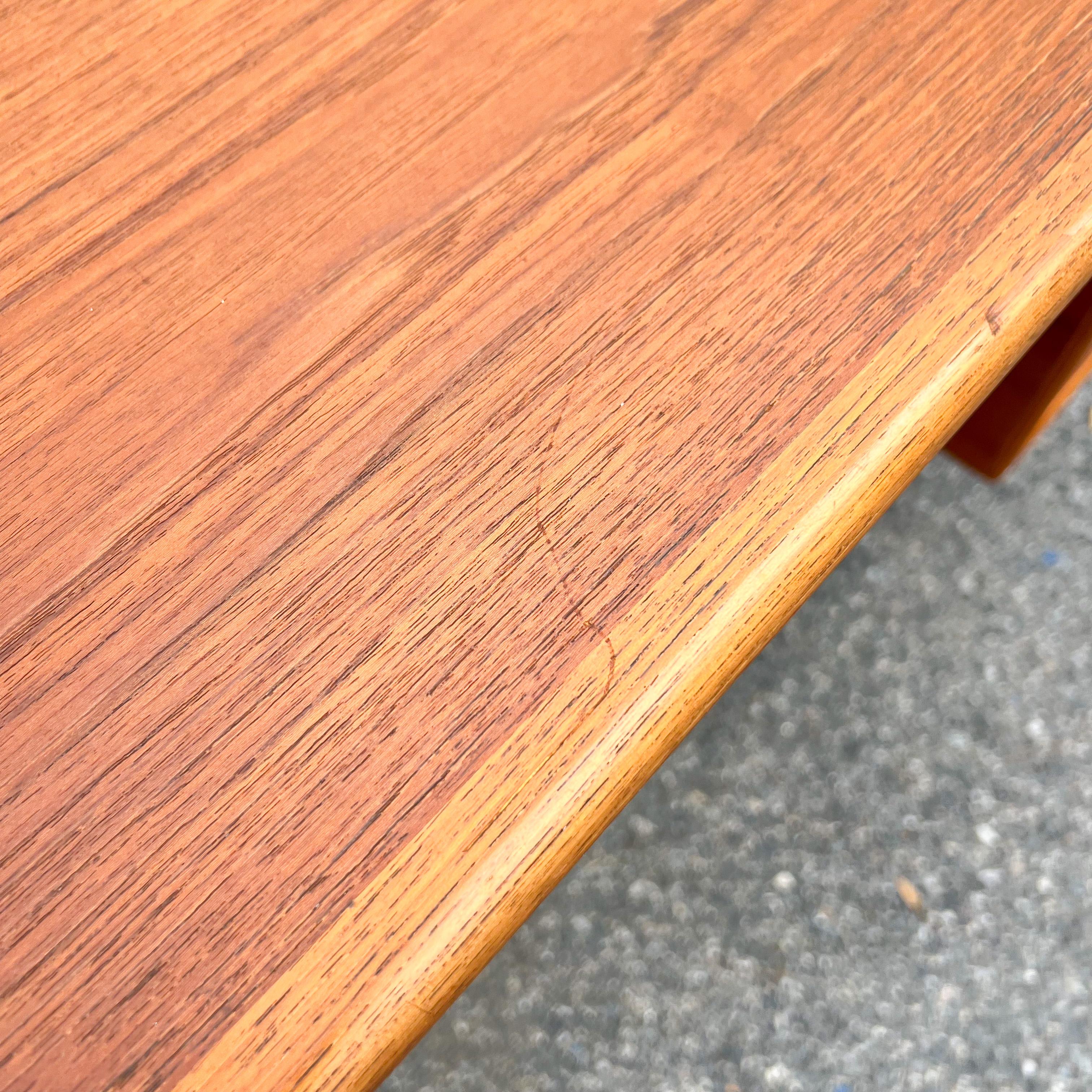 G.V. Gasvig for GV Mobler Danish Modern Floating Drawer Teak Writing Desk For Sale 12