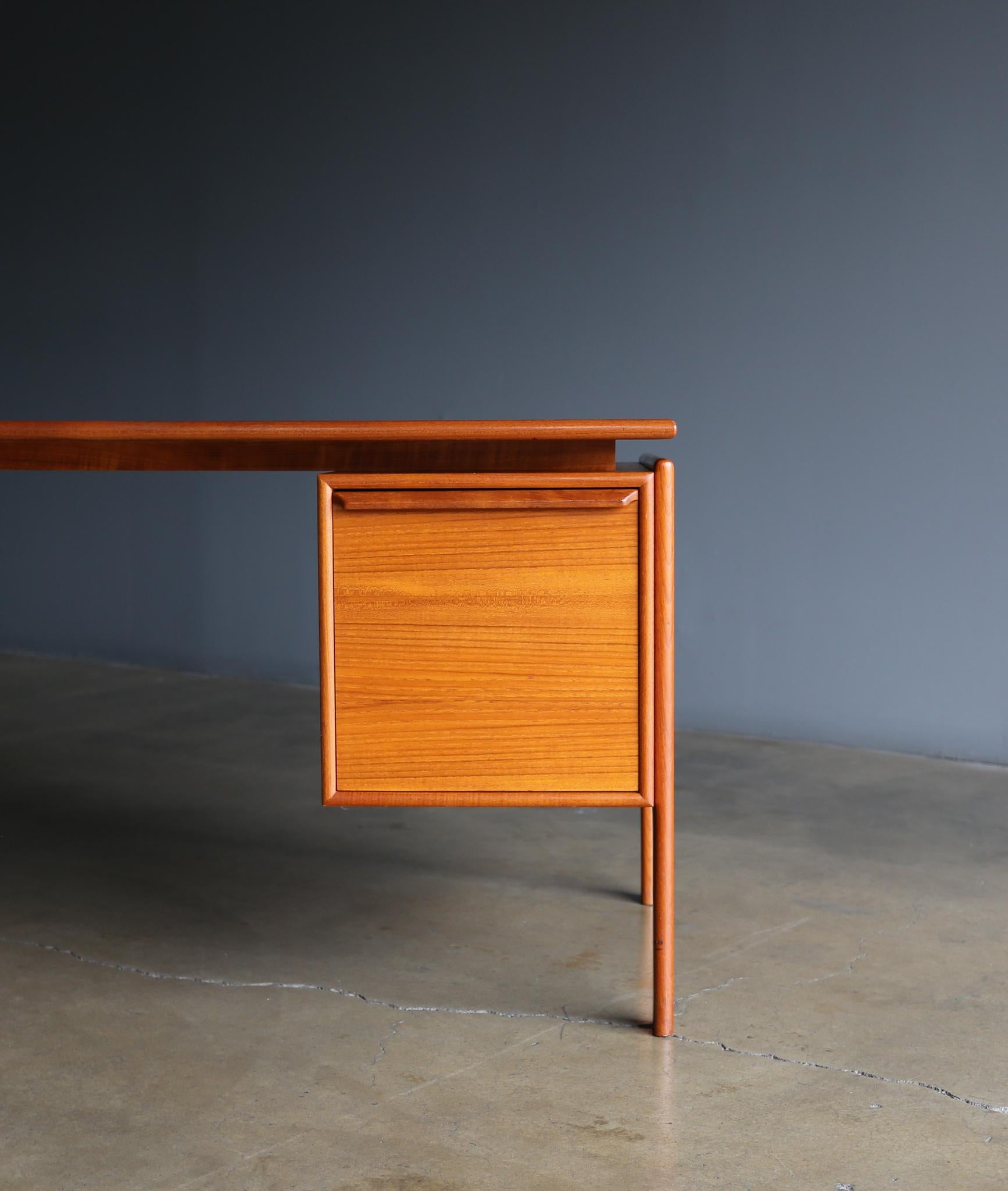 20th Century G.V. Mobler Danish Teak Desk, circa 1965