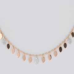 GVS 0.16 Carat Round Diamond Chocker Necklace 18 Karat Gold Héritage Jewelry