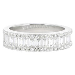 GVS 0.47 Eternity Ring set with Round Diamonds 18K White Gold Band Ring