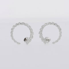 1.81 Carat GVS Round Diamond Clip-on Earrings 18K White Gold / Stud Earrings