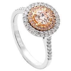 GW Certified 0.85ct White Gold Fancy Colored Diamond Ring