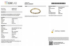GW Certified 14.80tcw Yellow Gold Mixed Gem Type Bracelet