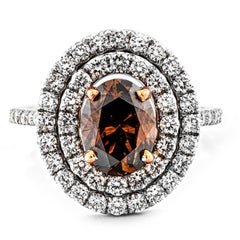GW Certified 3.36ct White Gold Fancy Colored SI1 Diamond Ring