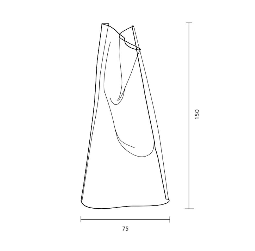Acrilico Lampada da terra Gweilo HAN GR con struttura in acrilico di Partisans per Parachilna in vendita