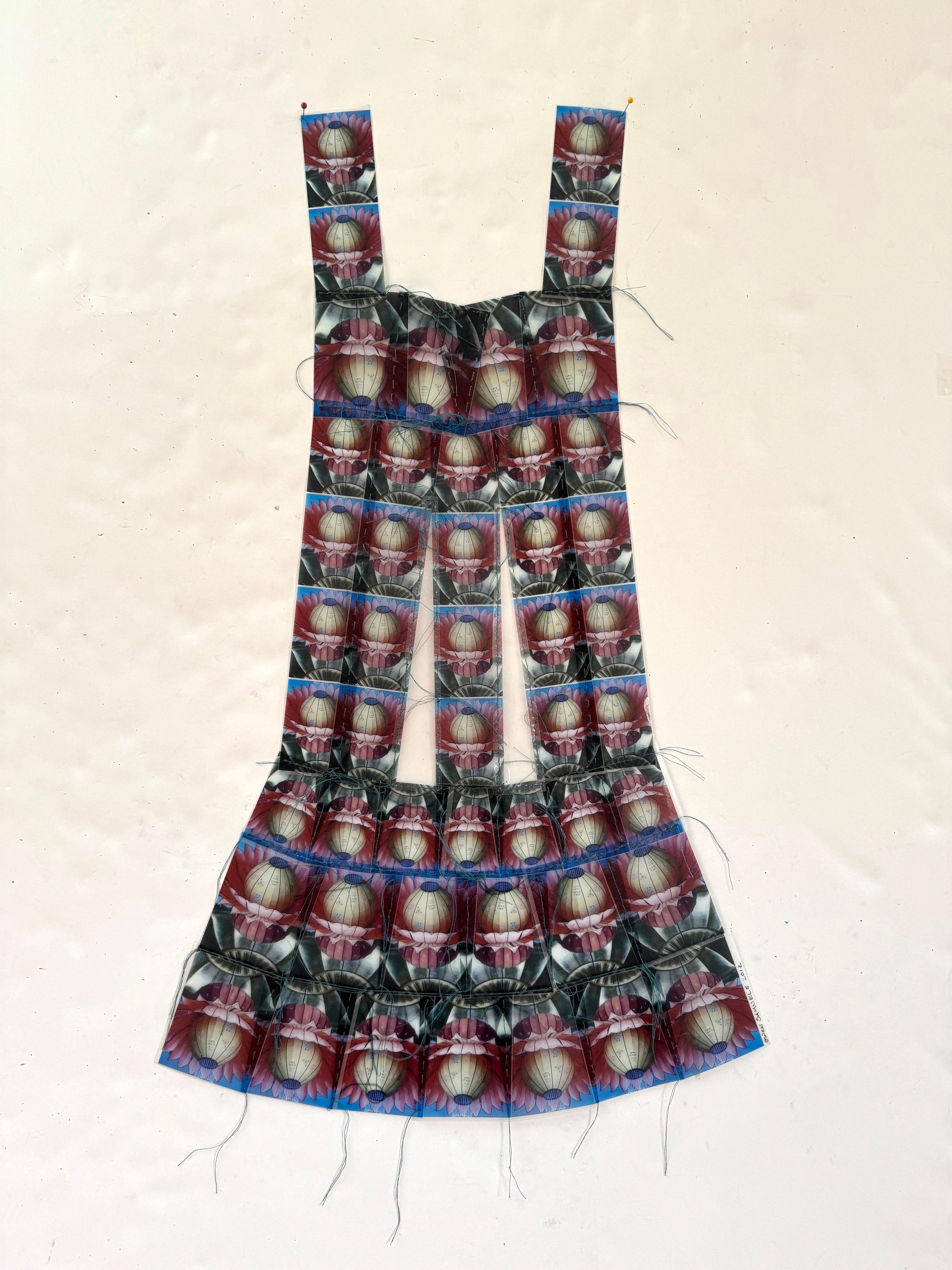 Peek a boo Dress - Mixed Media Hung Dress