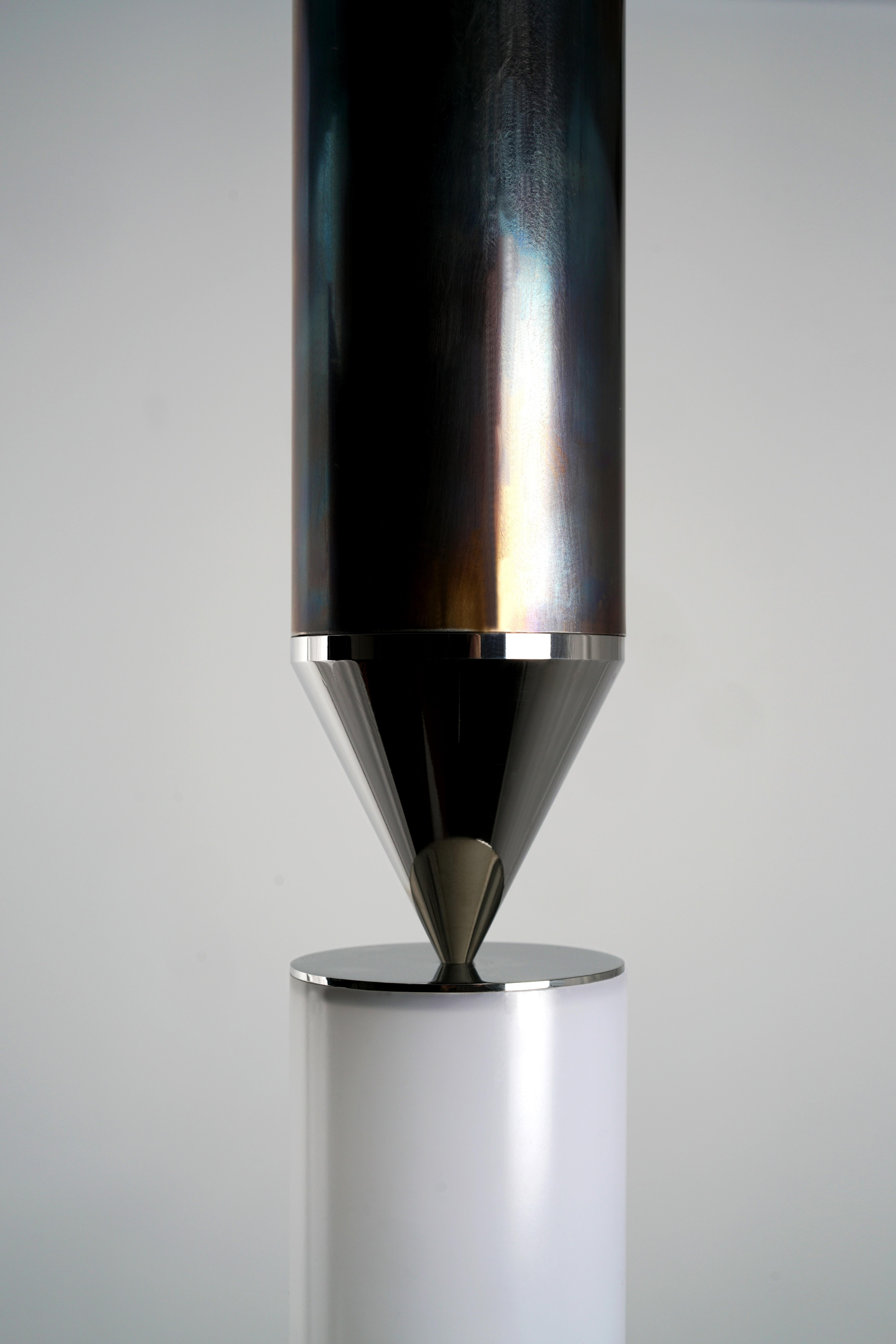 Modern Gwen Single Contemporary Sculptural LED Pendant, Solid Brass, Config 3 For Sale