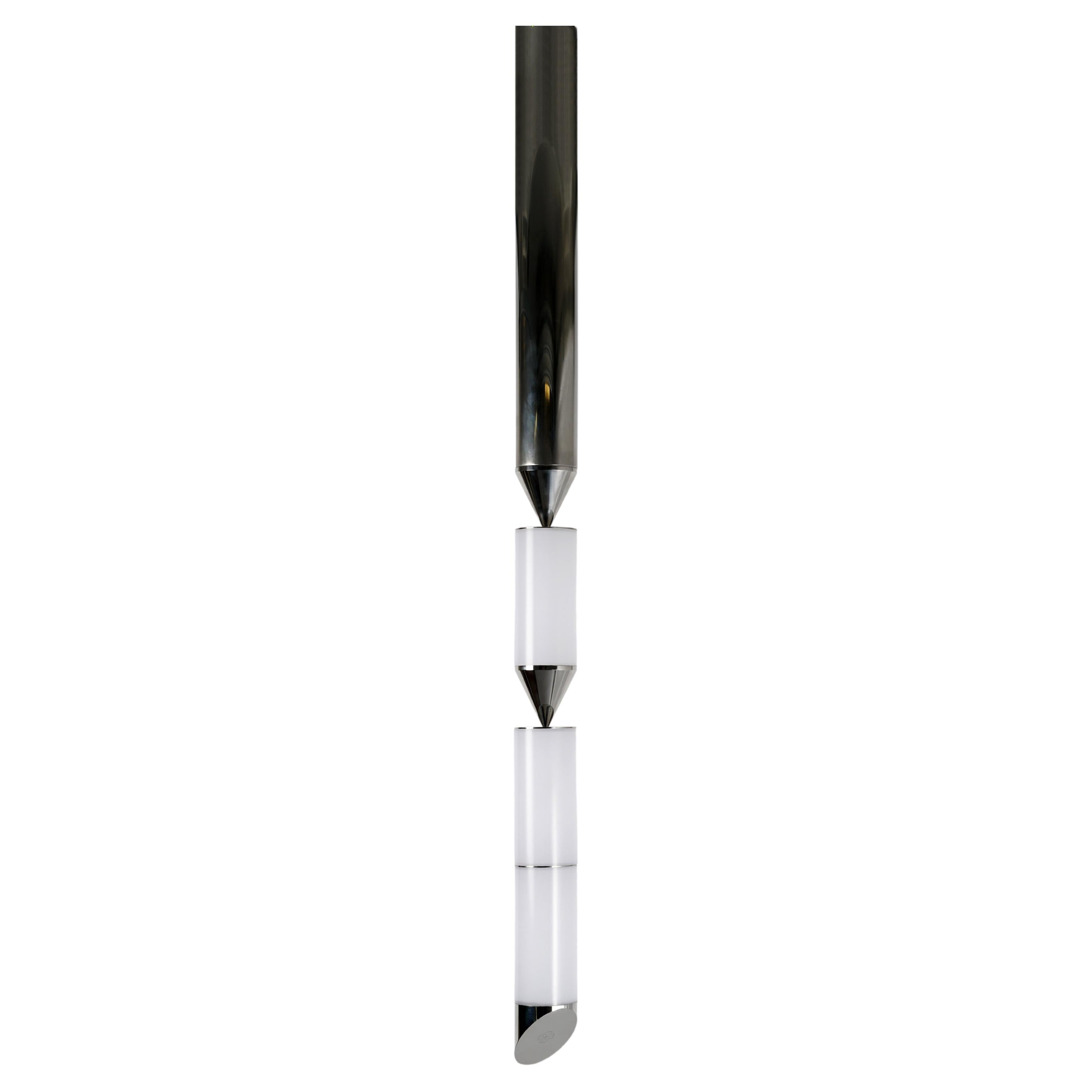 Gwen Single Contemporary Sculptural LED Pendant, Solid Brass, Config 3 For Sale
