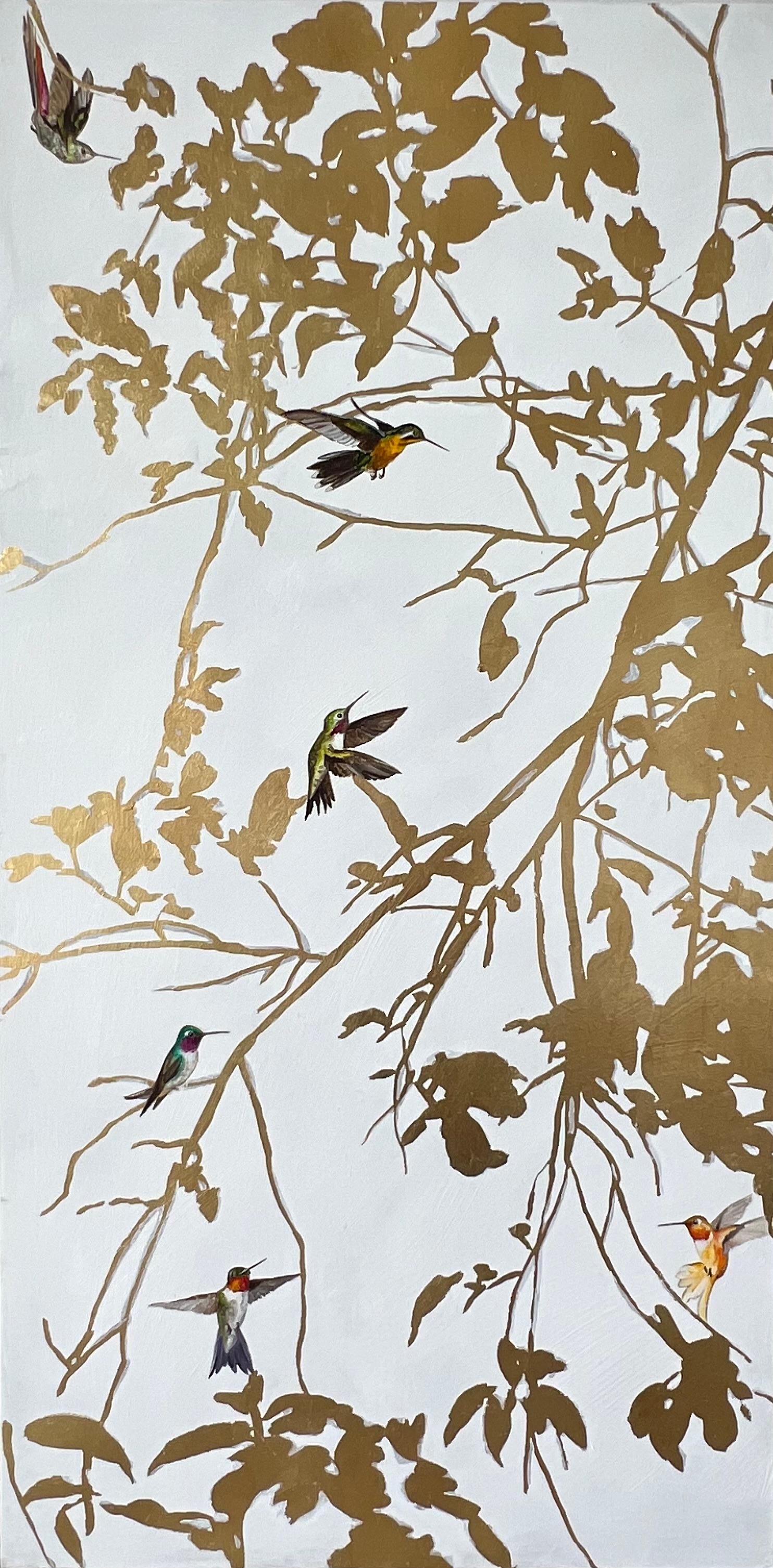 Gwen Wong Animal Painting - In the Quiet of the Morning I (left)
