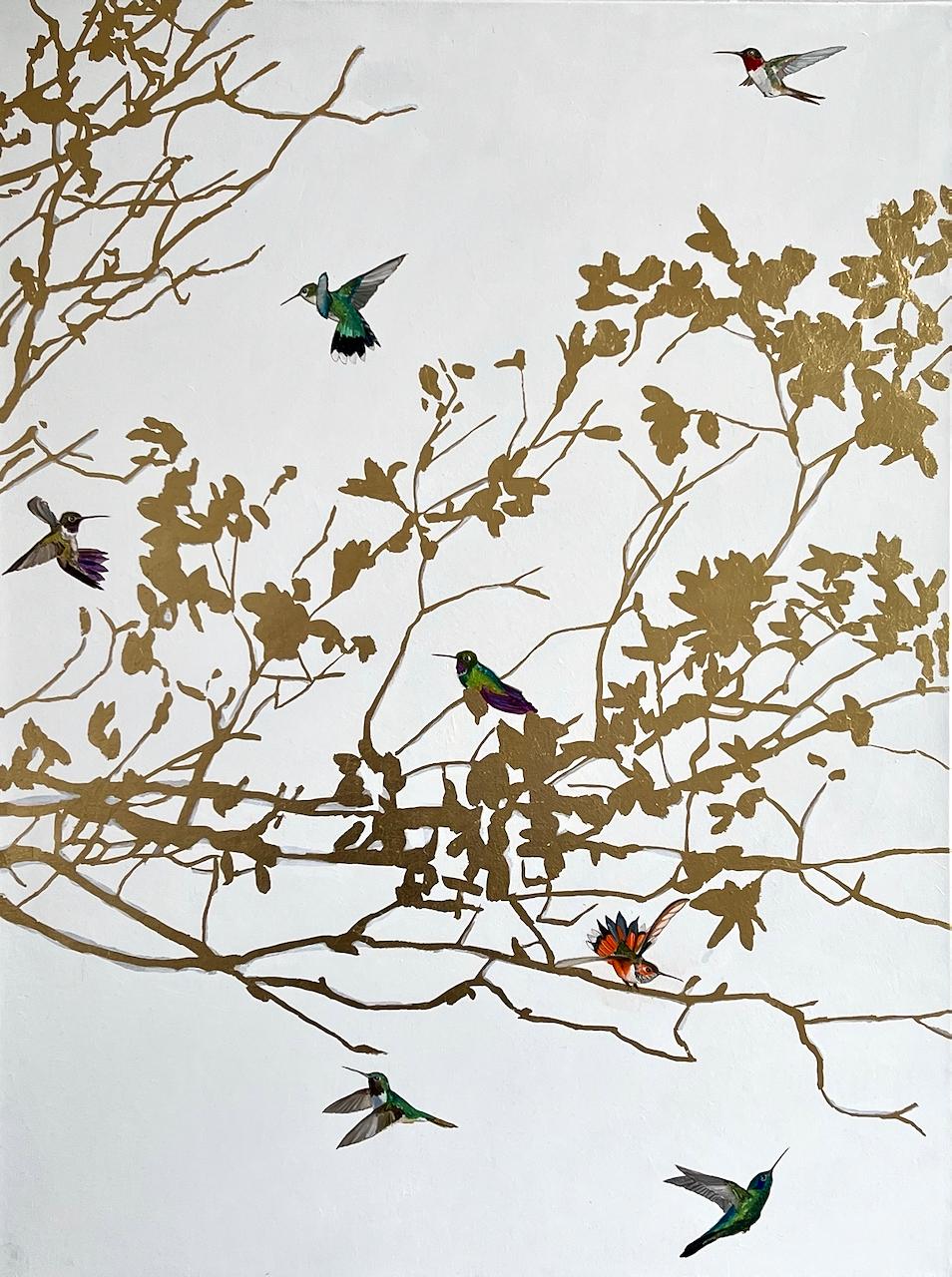Gwen Wong Figurative Painting - Silhouettes and Shadows II