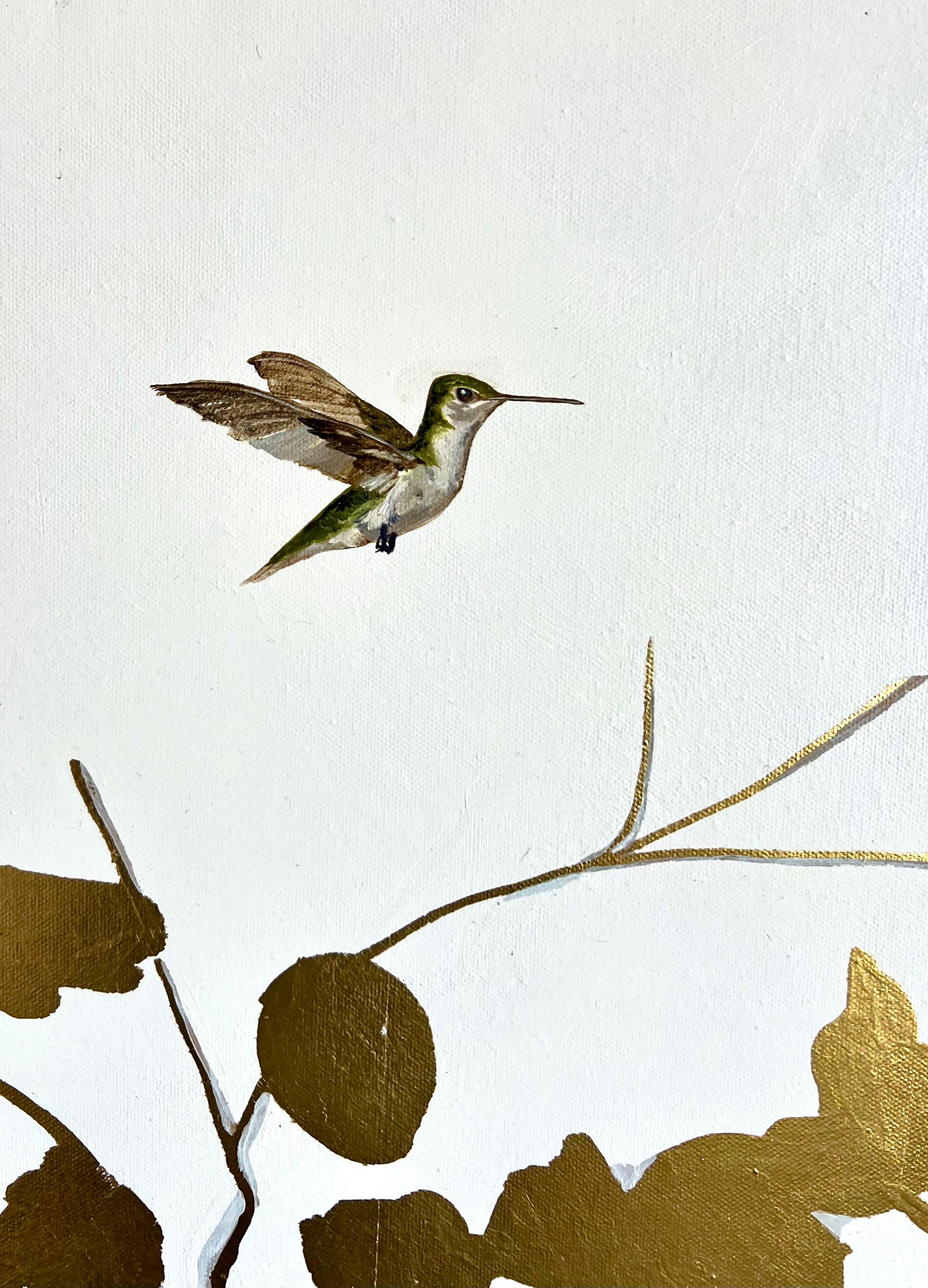 Plateaux subtils II - Or Animal Painting par Gwen Wong