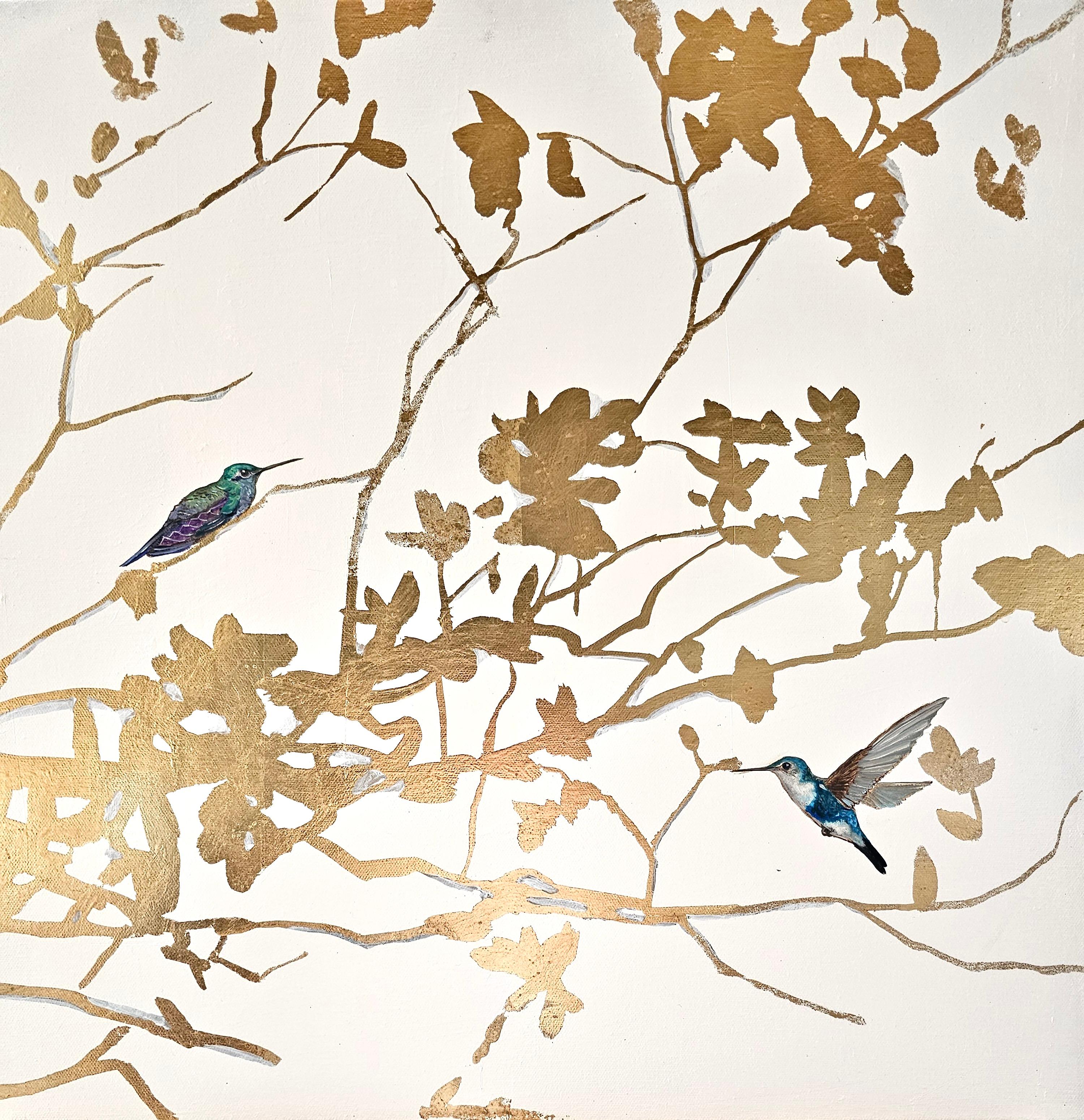 Gwen Wong Animal Painting - The Approach, The Perch, The Departure III
