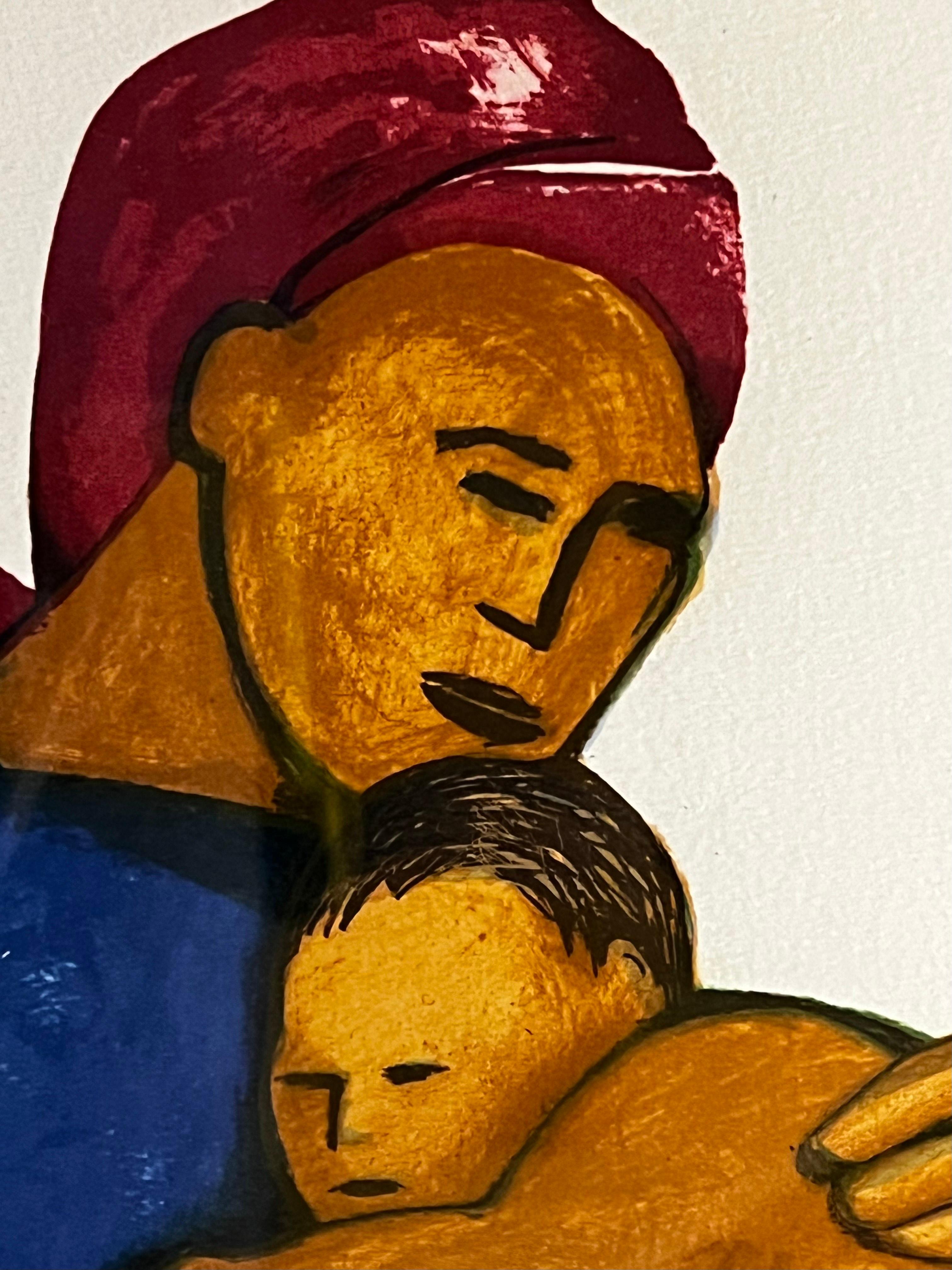 Il s'agit d'une estampe rare, la 46e d'une édition de 96 que Gwendolyn (Gwen) Knight a créée alors qu'elle visitait l'atelier Brandywine de Philadelphie avec son défunt mari, l'artiste Jacob Lawrence.  Elle est signée, titrée et datée sur le bord