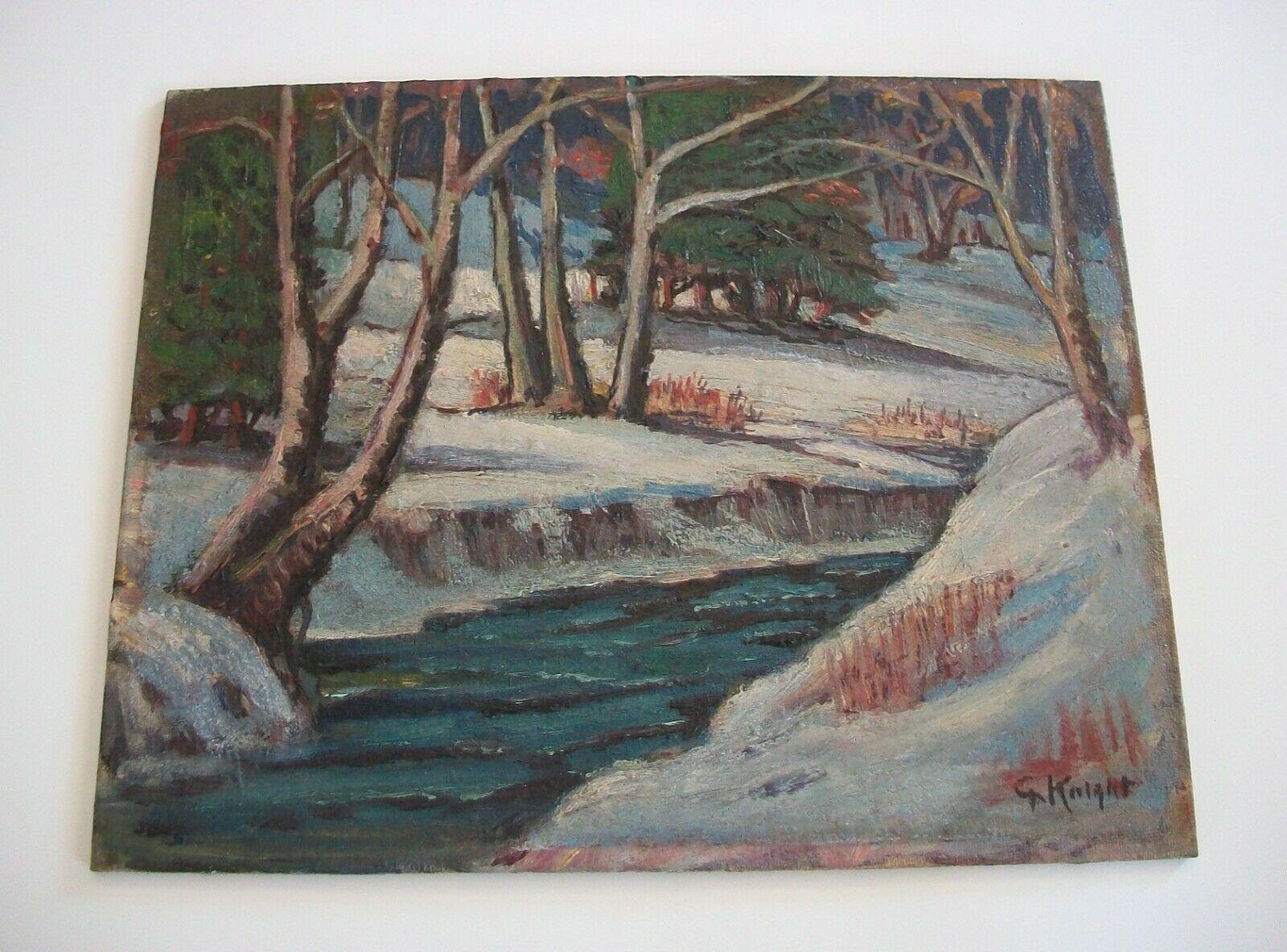 Gwendolyn Knight, Post Impressionist Landscape Painting, U.S.A, Circa 1950's In Good Condition For Sale In Chatham, ON
