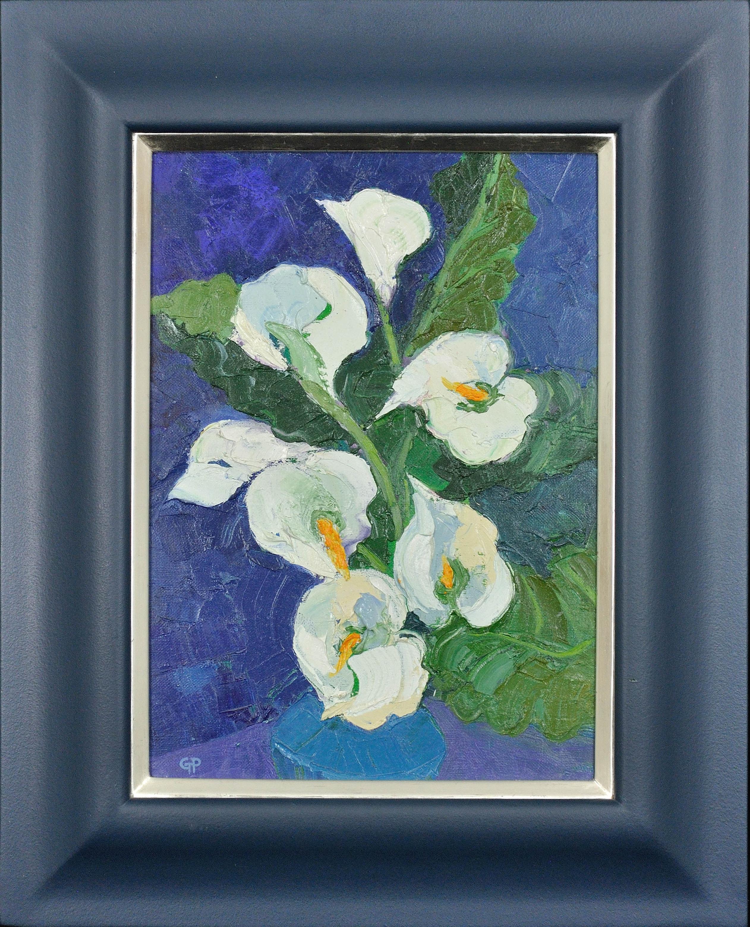 Still-Life Painting di Gwilym Prichard - Gigli, 2004. Natura morta. Gallese moderno. Coltello da tavolo Impasto.